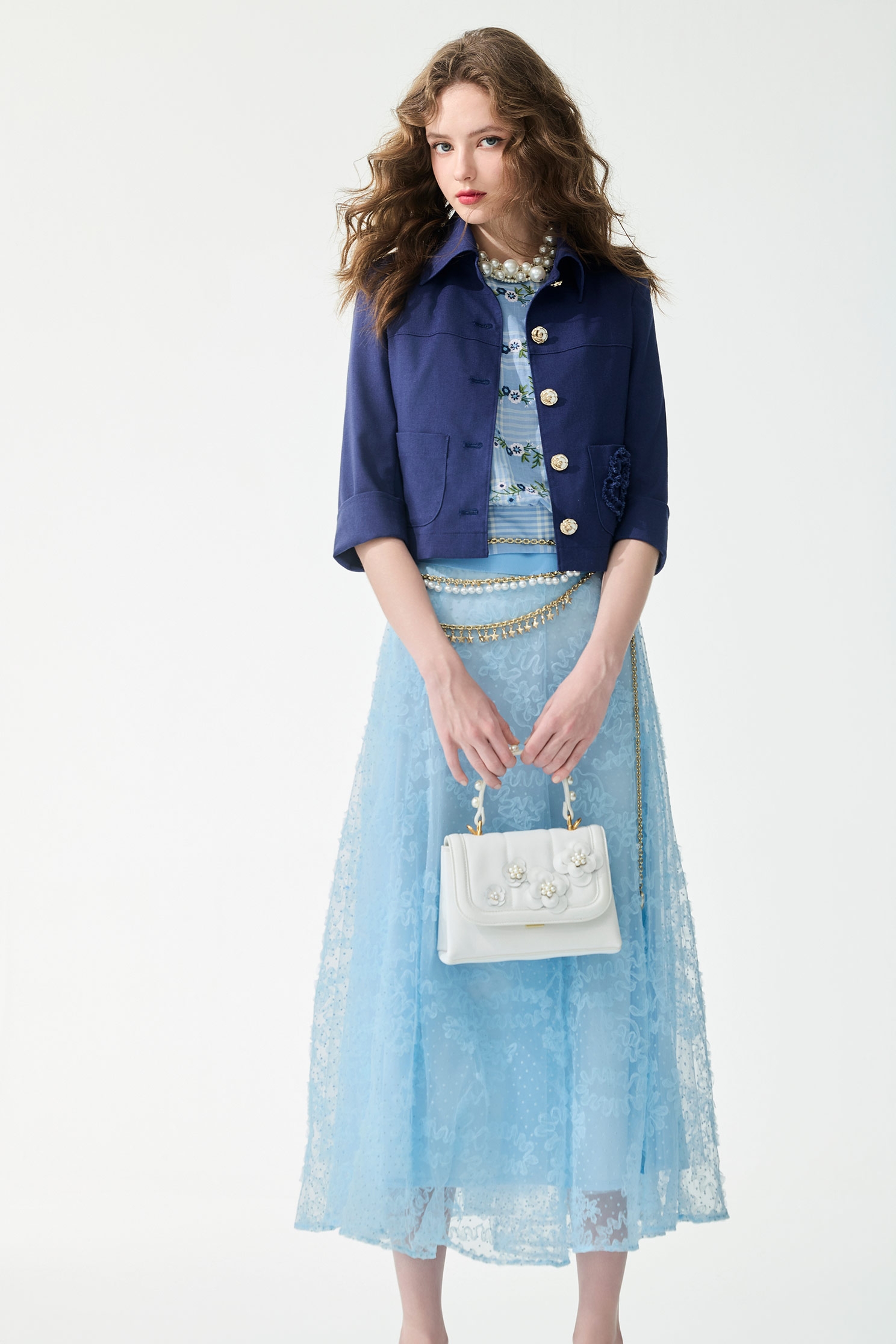 Contrast Flora Lace Maxi SkirtContrast Flora Lace Maxi Skirt,Season (SS) Look,Mesh fabric,Midi skirts