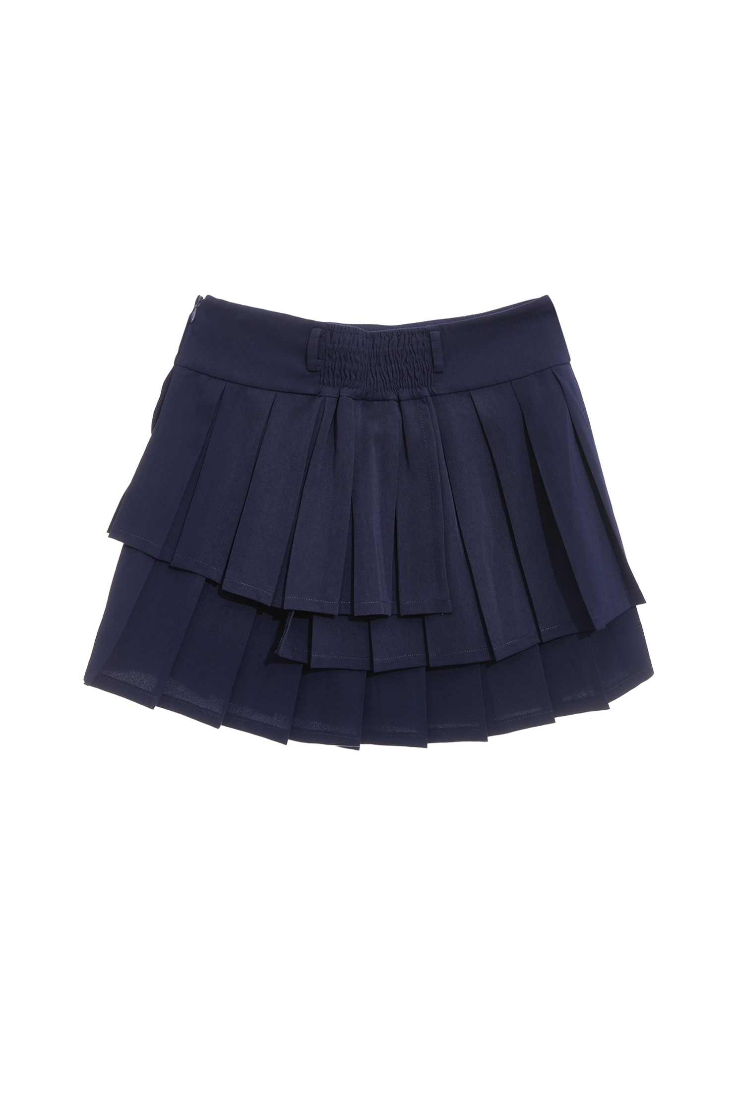 Pleated Layered Navy SkirtPleated Layered Navy Skirt,Season (SS) Look,Mini skirts