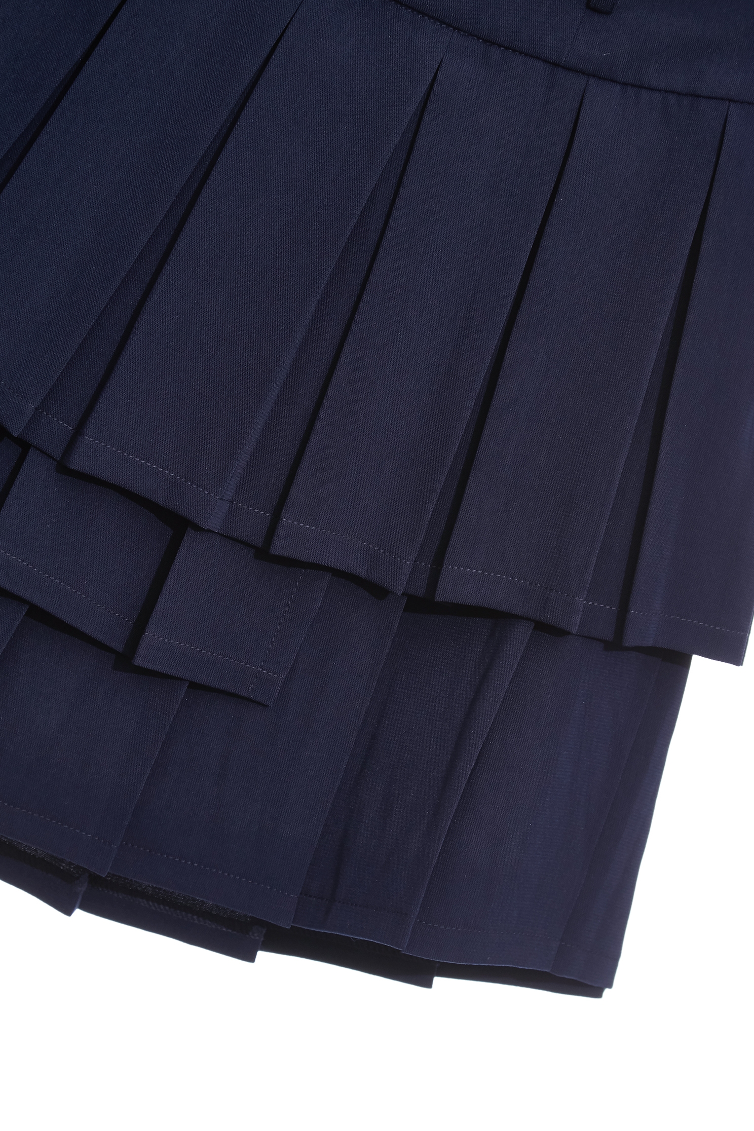 Pleated Layered Navy SkirtPleated Layered Navy Skirt,Season (SS) Look,Mini skirts