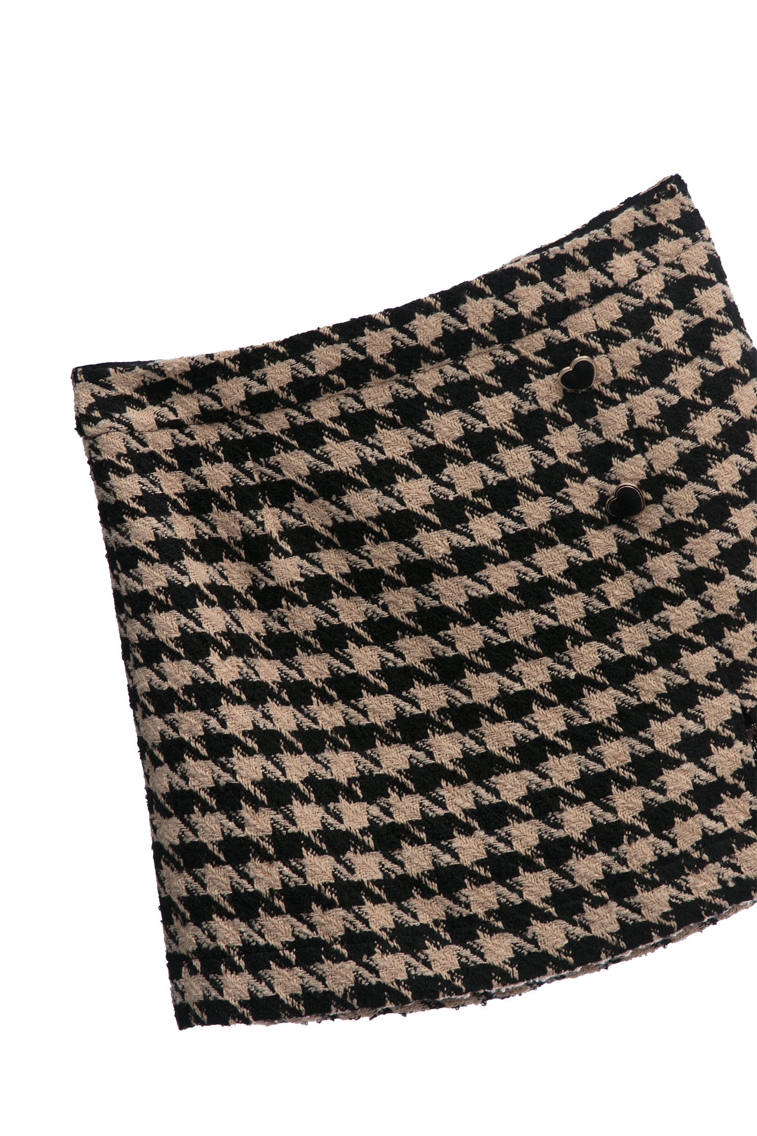 Houndstooth Print Tweed SkirtHoundstooth Print Tweed Skirt,Mini skirts