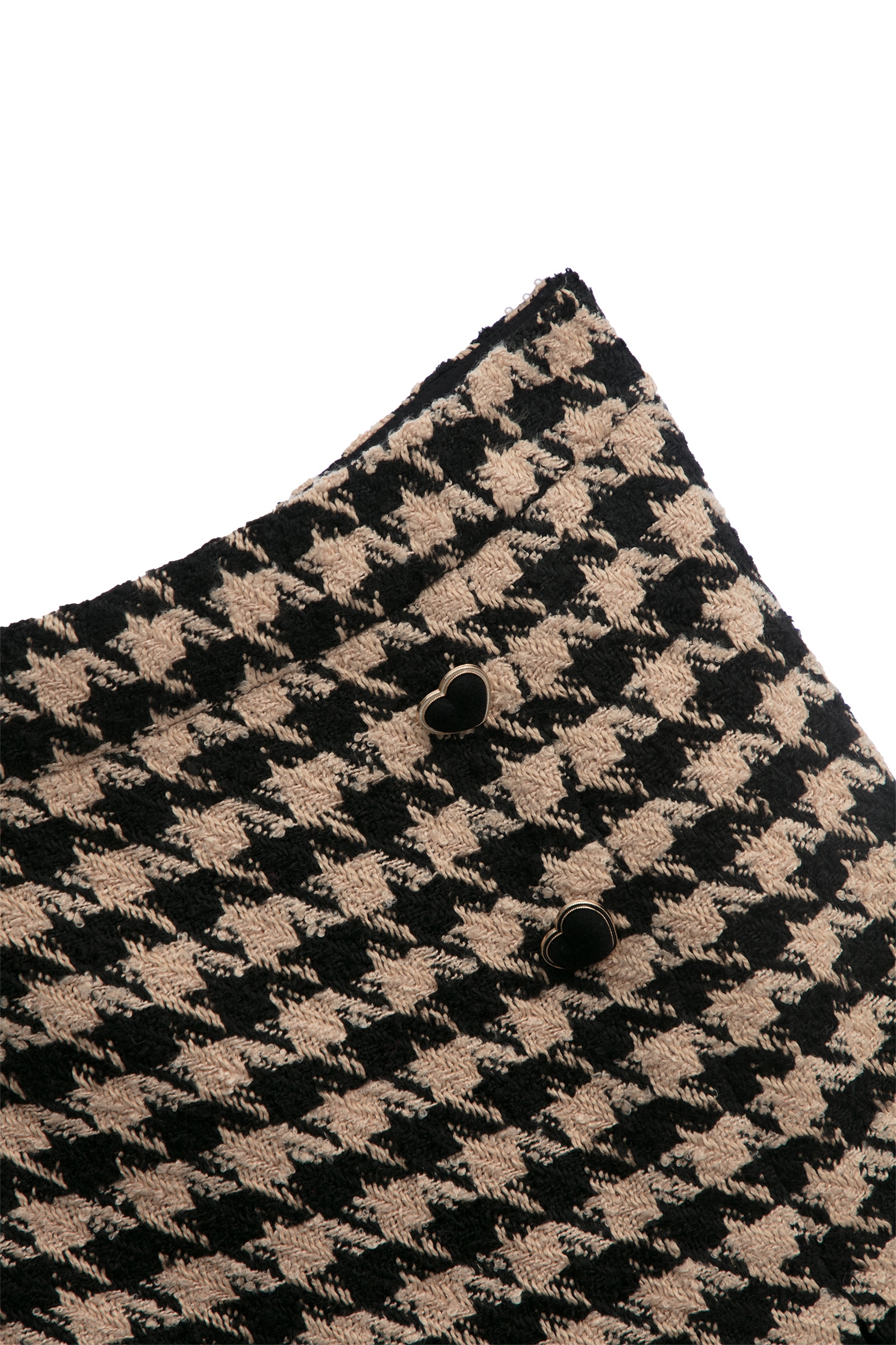 Houndstooth Print Tweed SkirtHoundstooth Print Tweed Skirt,Mini skirts
