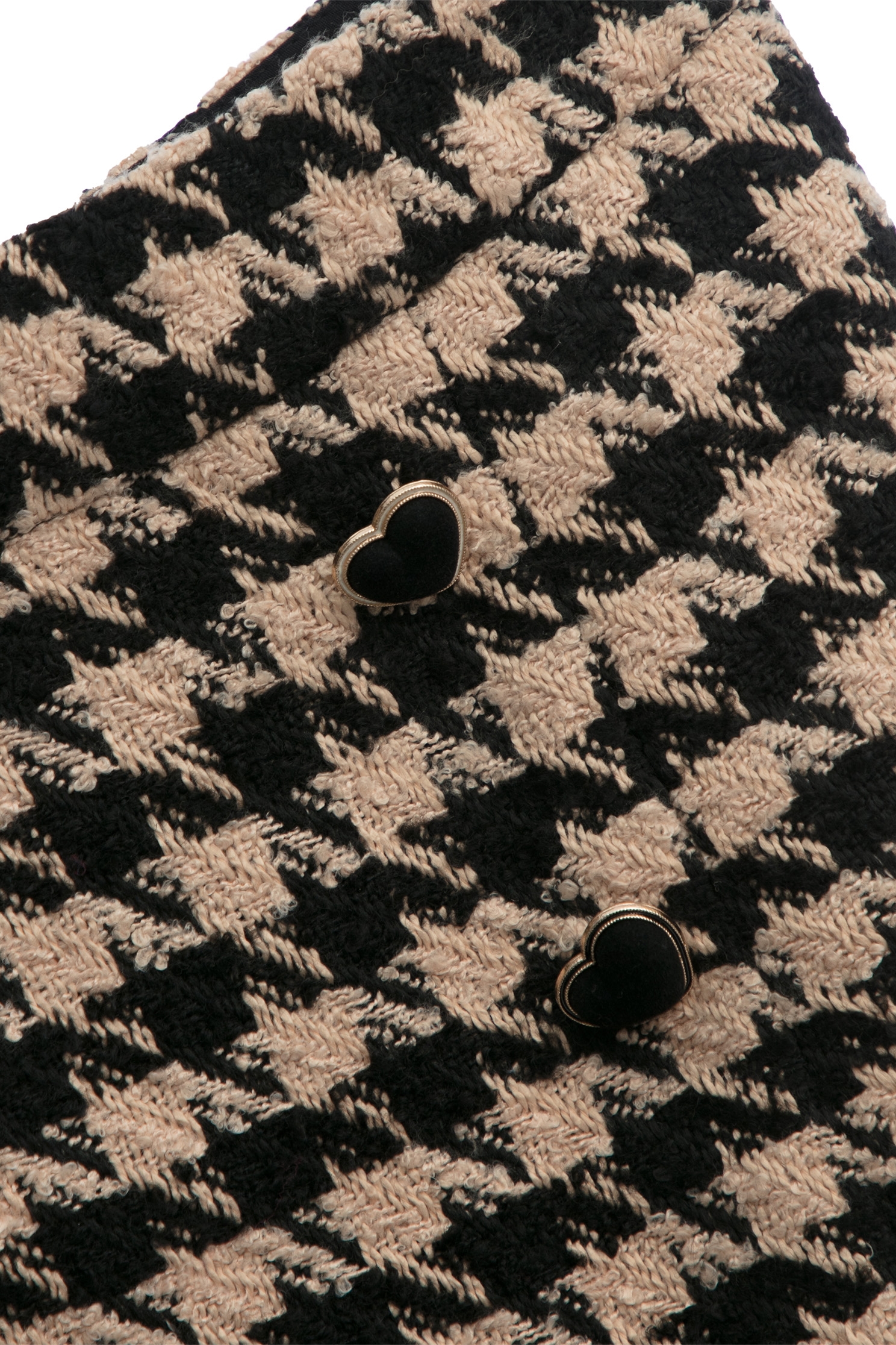 Houndstooth Print Tweed SkirtHoundstooth Print Tweed Skirt,Mini skirts