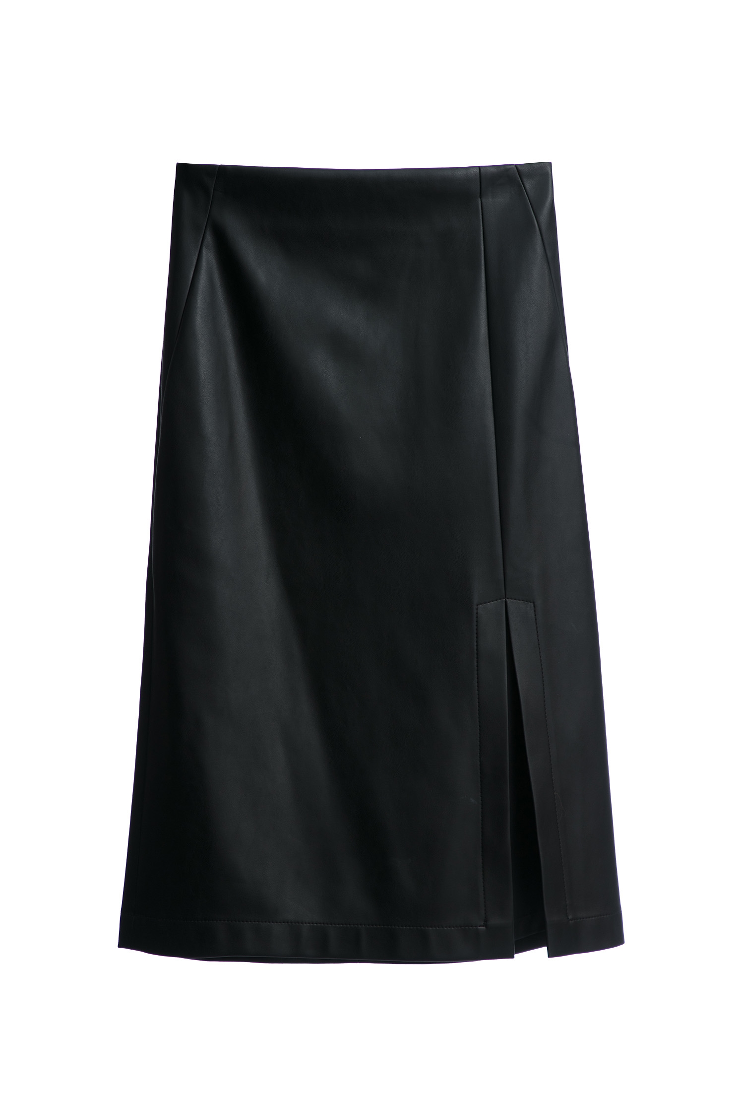 PU Side Slit Pencil SkirtPU Side Slit Pencil Skirt,Season (AW) Look,Midi skirts