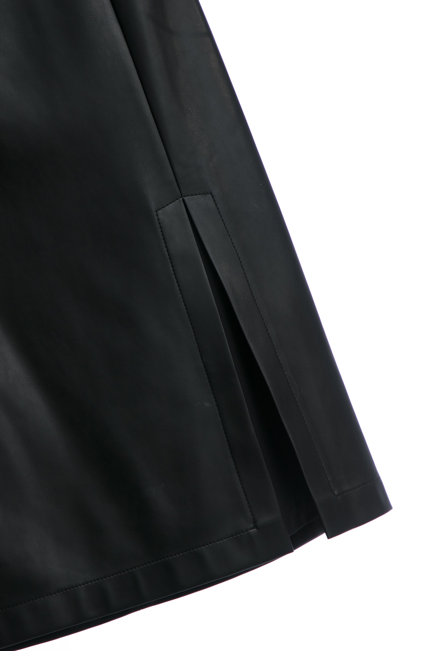 PU Side Slit Pencil SkirtPU Side Slit Pencil Skirt,Season (AW) Look,Midi skirts