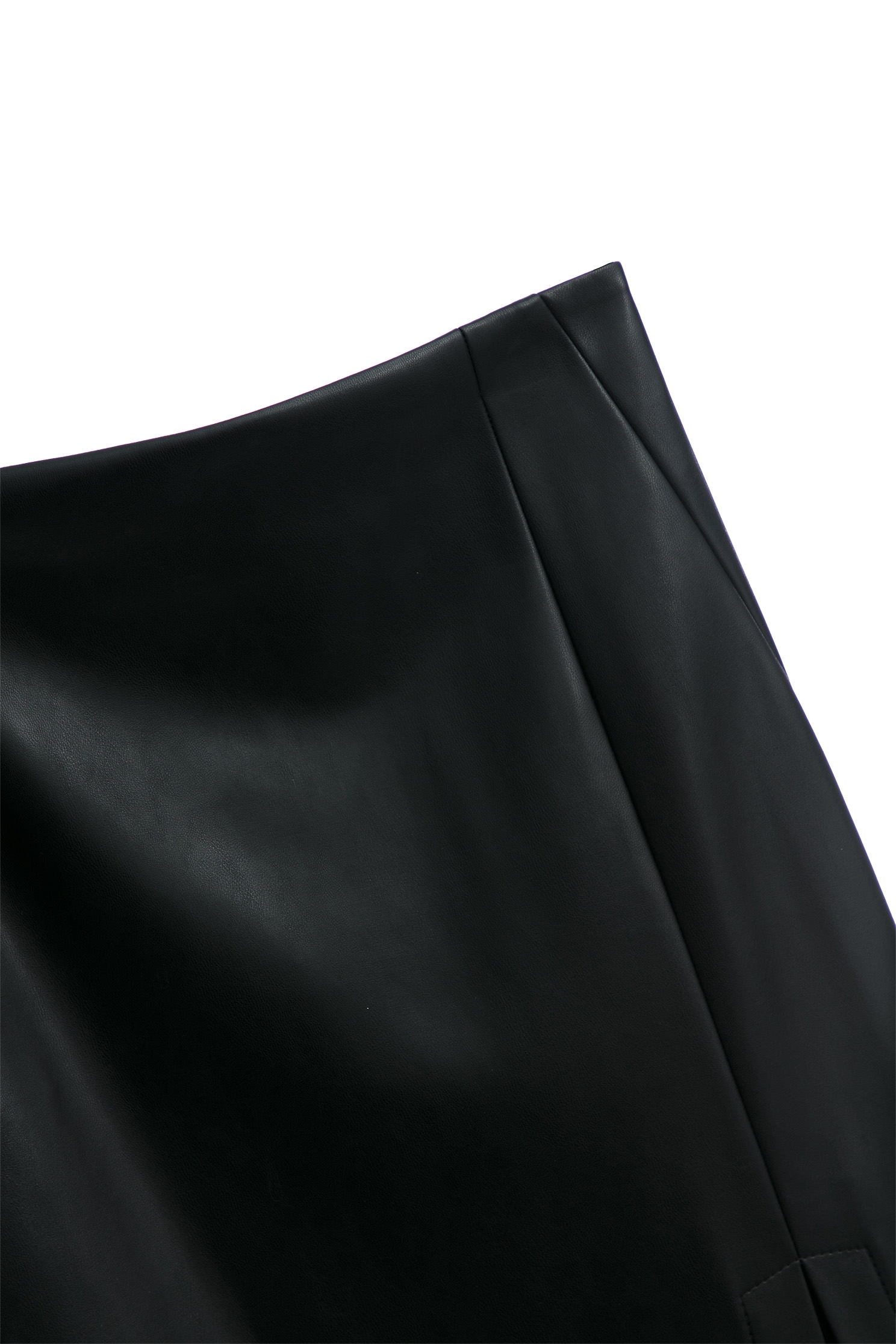 PU Side Slit Pencil SkirtPU Side Slit Pencil Skirt,Season (AW) Look,Midi skirts