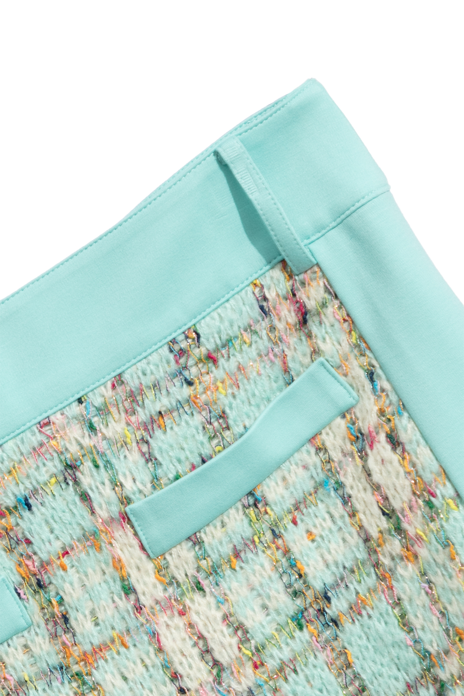 Patchwork Tweed Knit SkirtPatchwork Tweed Knit Skirt,Plaid,Mini skirts,Season (AW) Look,Knitted