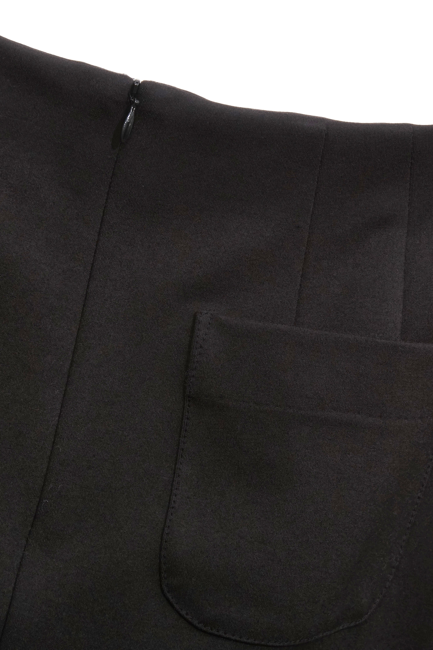 Asymmetric Panel Black SkirtAsymmetric Panel Black Skirt,Season (SS) Look,Back To Classic,Midi skirts,Back To B/W,Black skirts