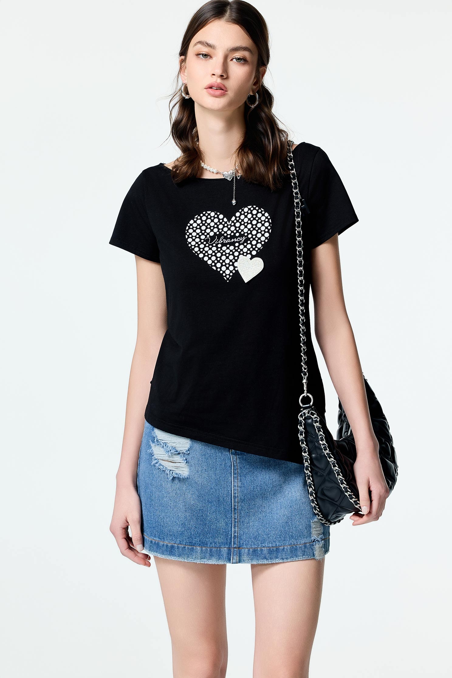 Distress Demin Short SkirtDistress Demin Short Skirt,Denim,Season (SS) Look,Denim,Denim mini skirts,Denim skirts,Mini skirts,Valentine,Embroidered,upperclass