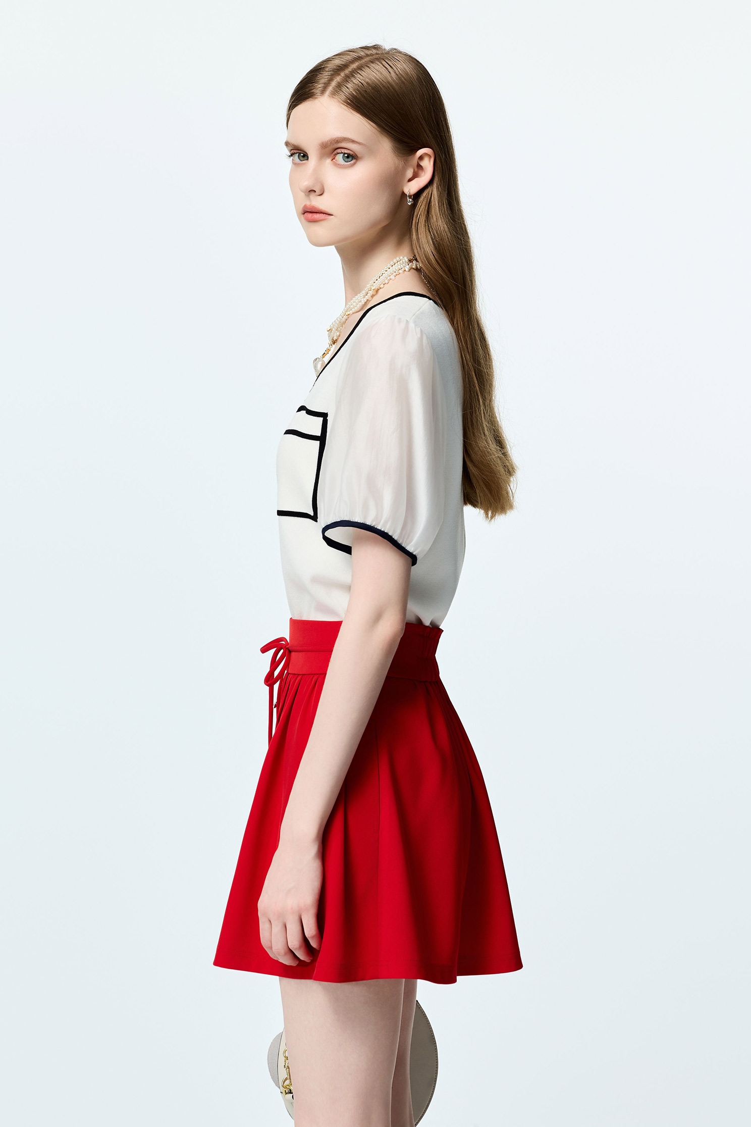 Chilli Red Mini SkirtChilli Red Mini Skirt,Season (SS) Look,Mini skirts,bows,Urban Fashion