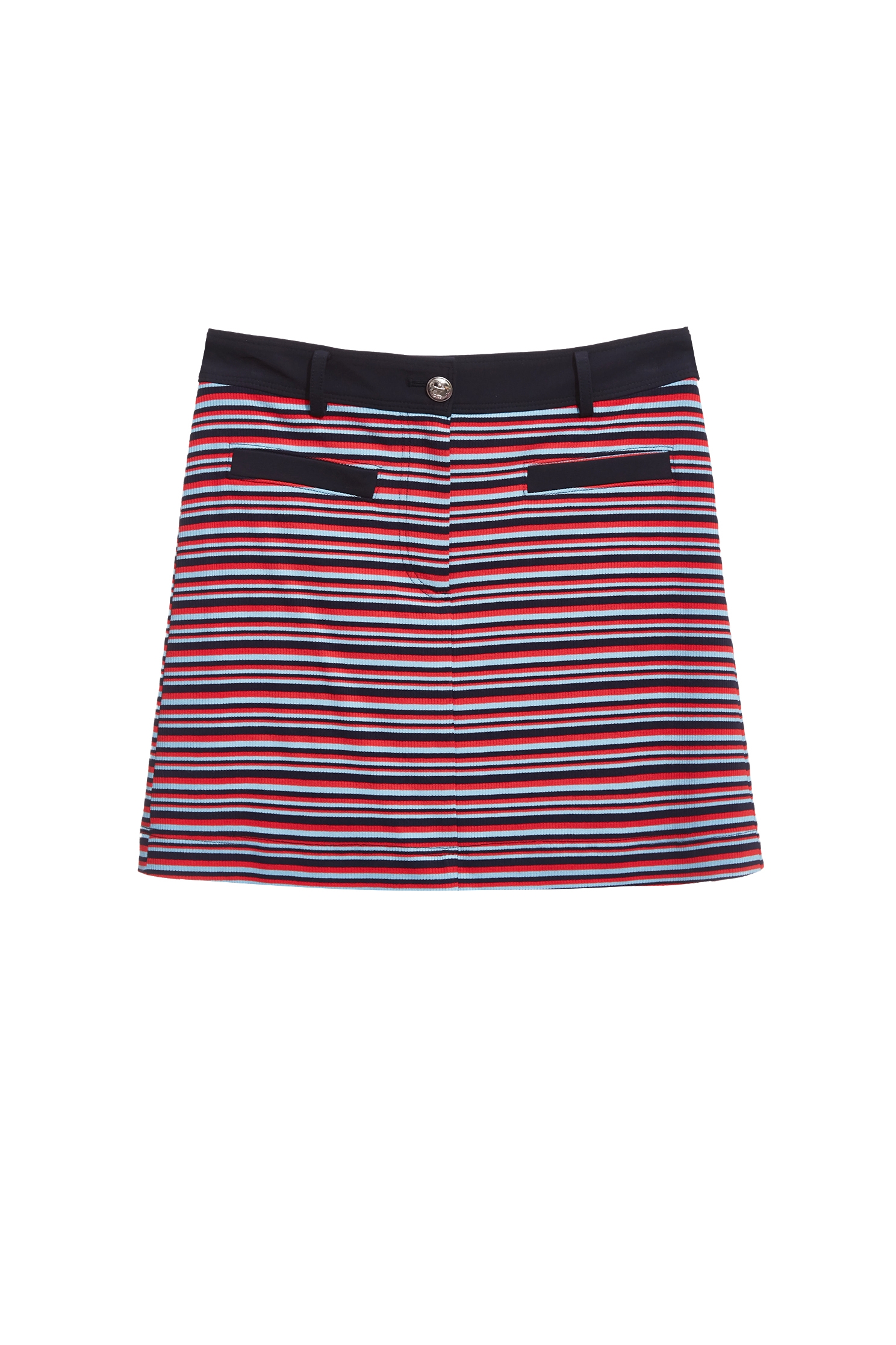 Multi Stripe Navy Contrast SkirtMulti Stripe Navy Contrast Skirt,Season (SS) Look,Mini skirts,Urban Fashion