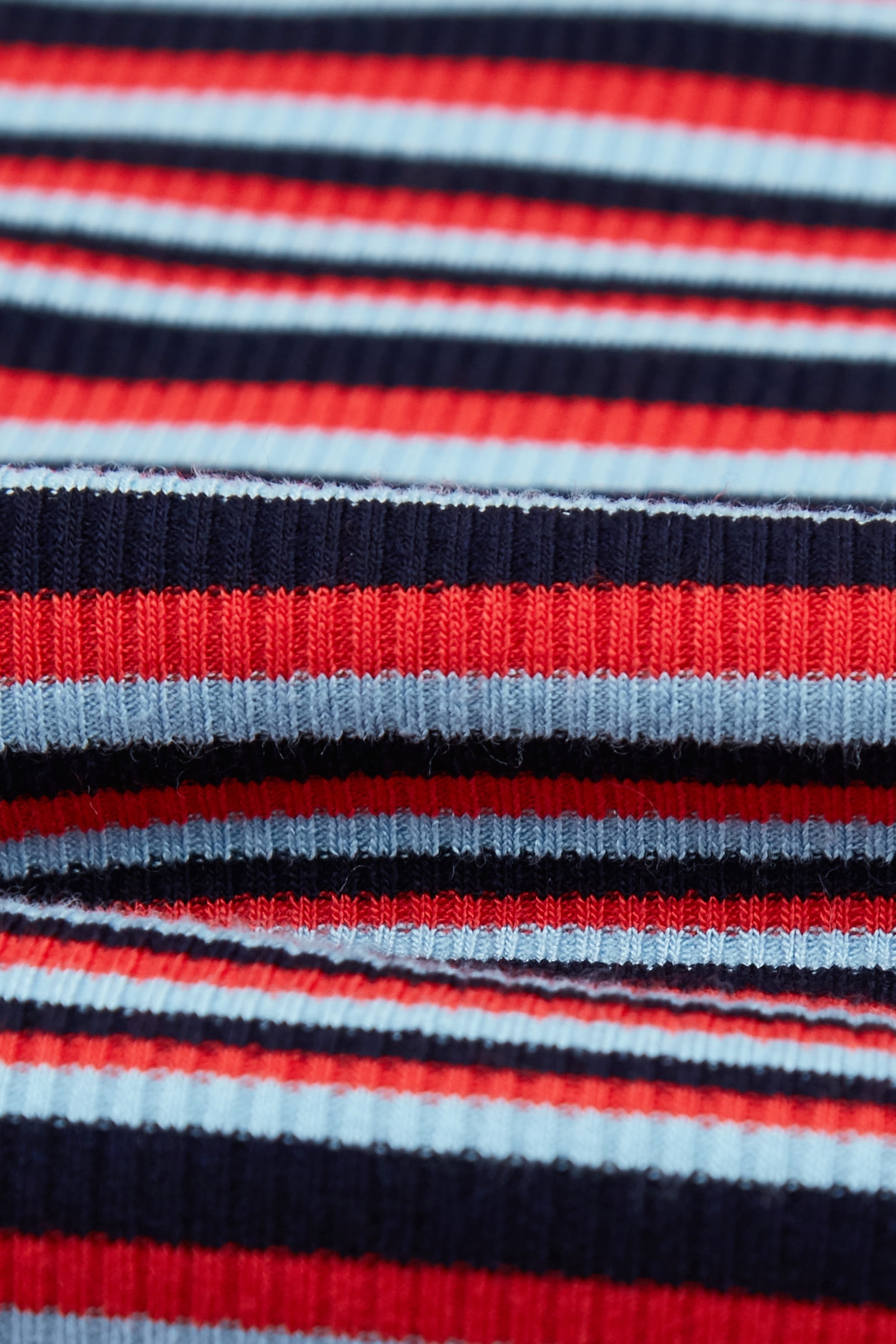 Multi Stripe Navy Contrast SkirtMulti Stripe Navy Contrast Skirt,Season (SS) Look,Mini skirts,Urban Fashion