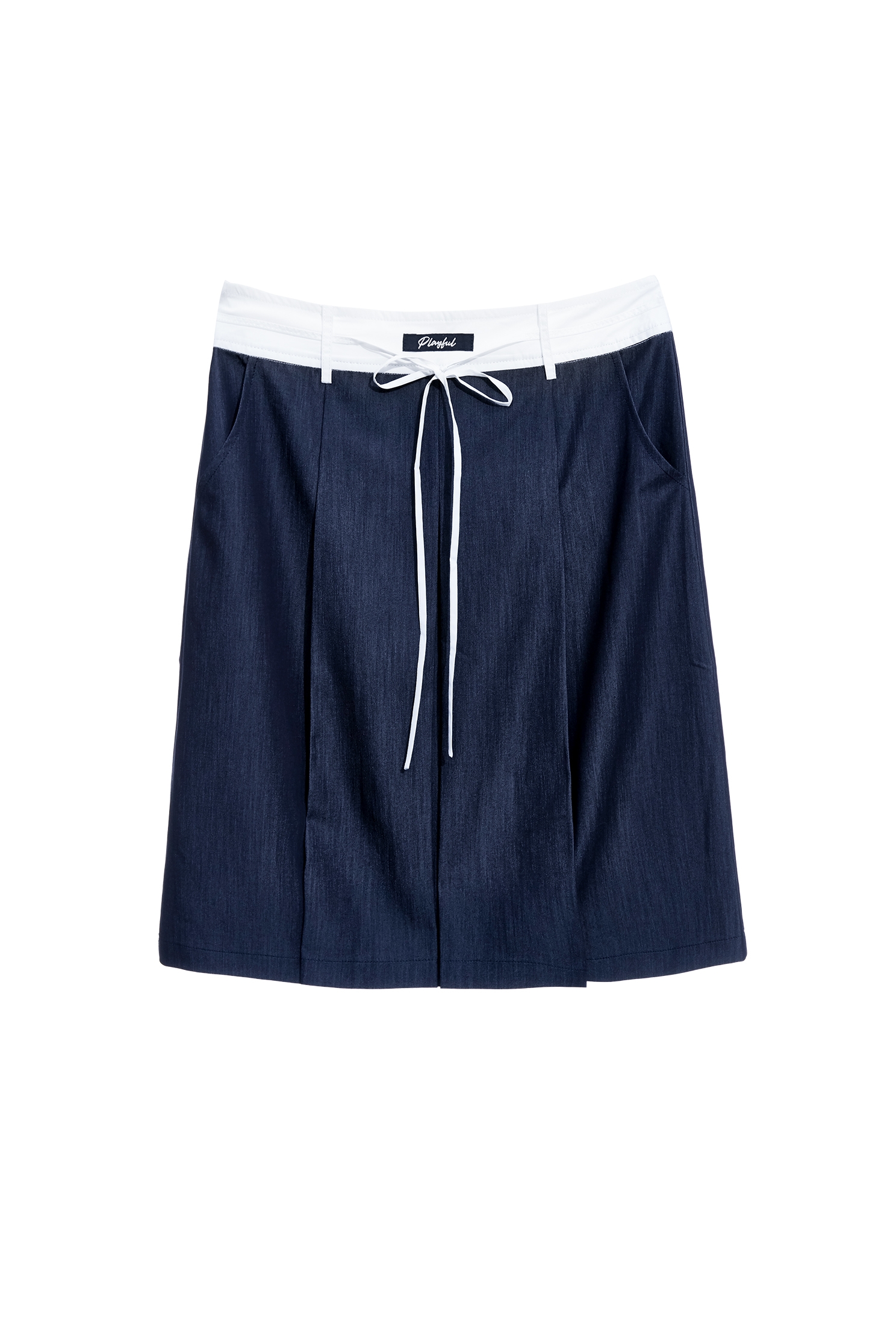 Box Pleat Navy SkirtBox Pleat Navy Skirt,Season (SS) Look,Mini skirts