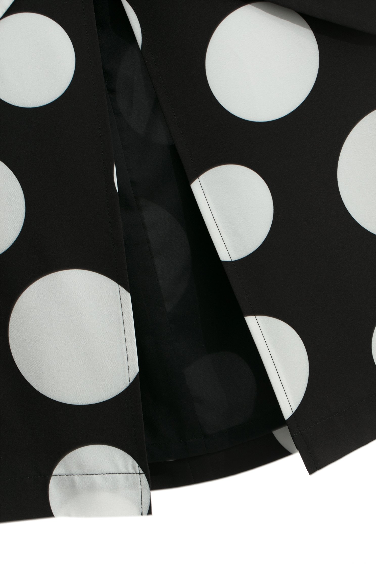 Polka Dot Tie Front Layer SkirtPolka Dot Tie Front Layer Skirt,Season (AW) Look,Midi skirts