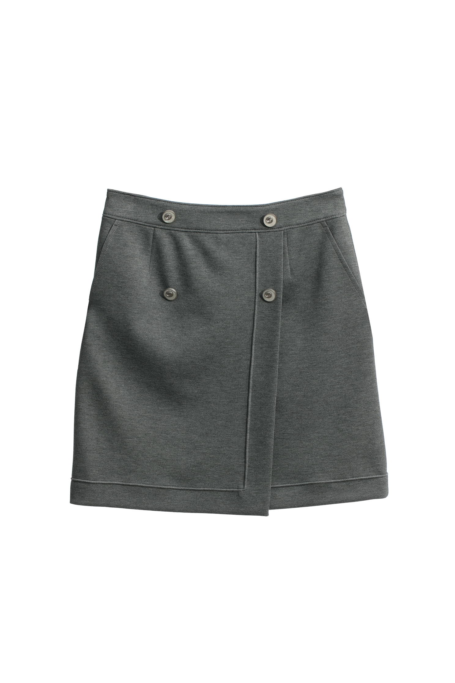 Front Panel Grey SkirtFront Panel Grey Skirt,A-Line skirts,Season (AW) Look