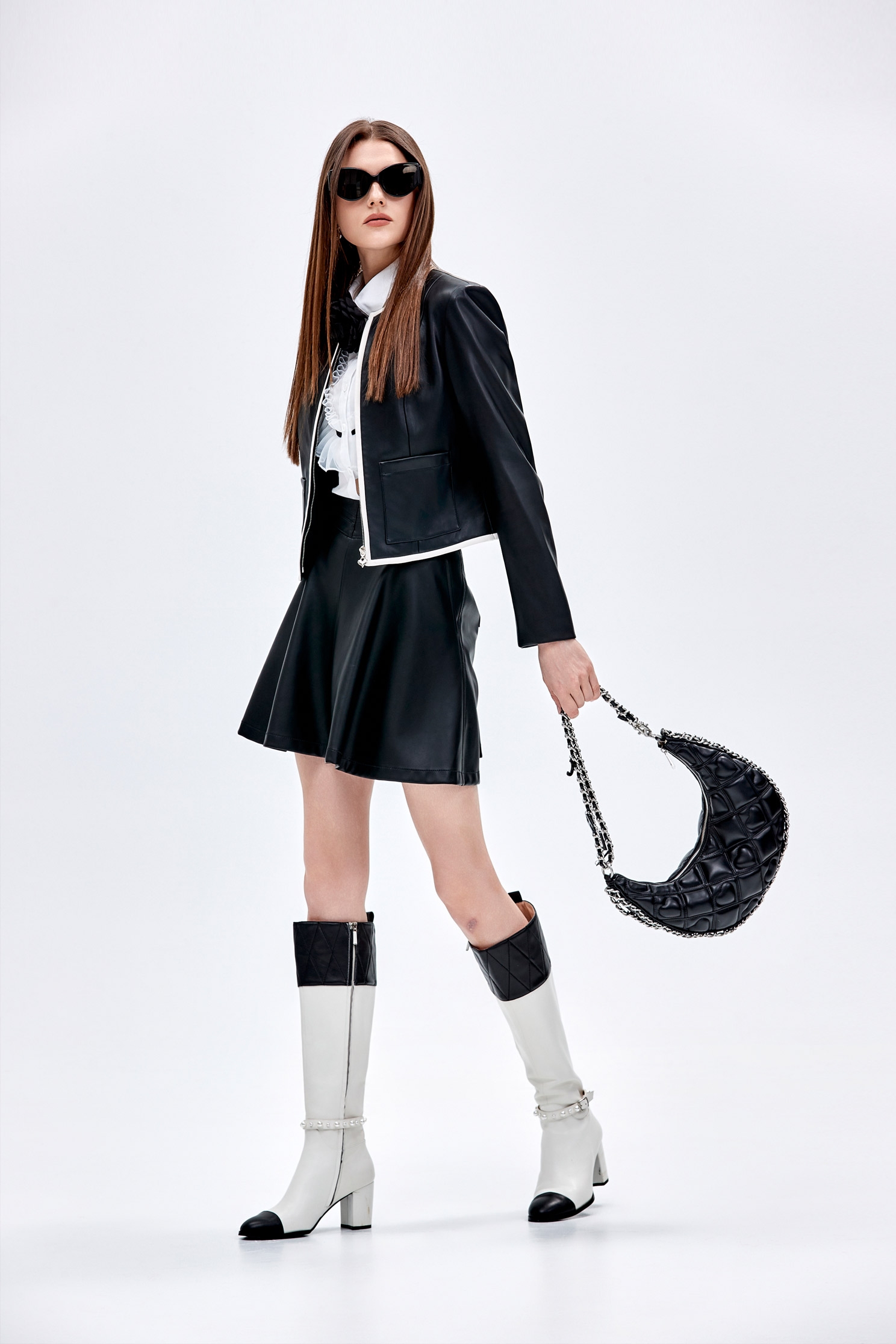 PU Circular SkirtPU Circular Skirt,Mini skirts,Shorts,Season (AW) Look