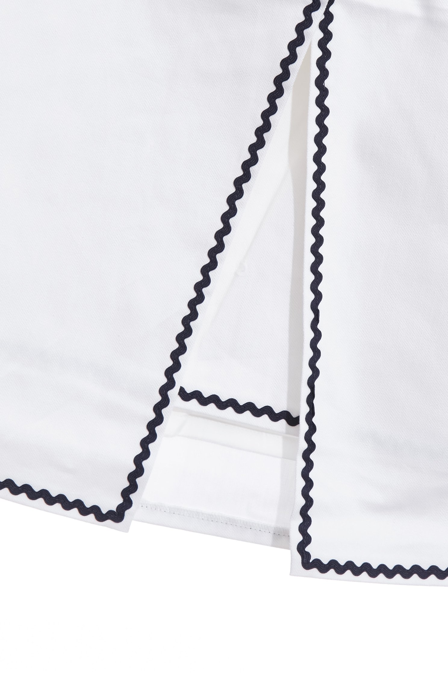 Contrast Navy Trim Side Slit Detail SkirtContrast Navy Trim Side Slit Detail Skirt,A-Line skirts,Office Looks,Season (AW) Look,Pencil skirts,Valentine,Midi skirts