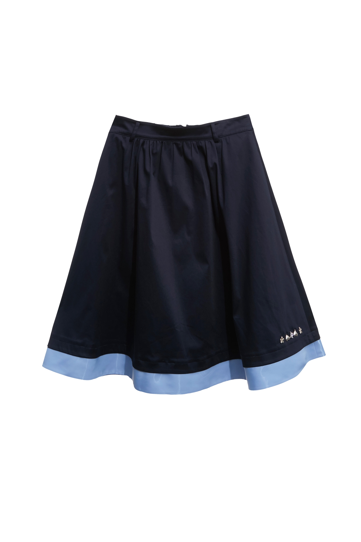 Contrast Hem Detail Midi SkirtContrast Hem Detail Midi Skirt,A-Line skirts,Office Looks,Season (AW) Look,Valentine,Midi skirts