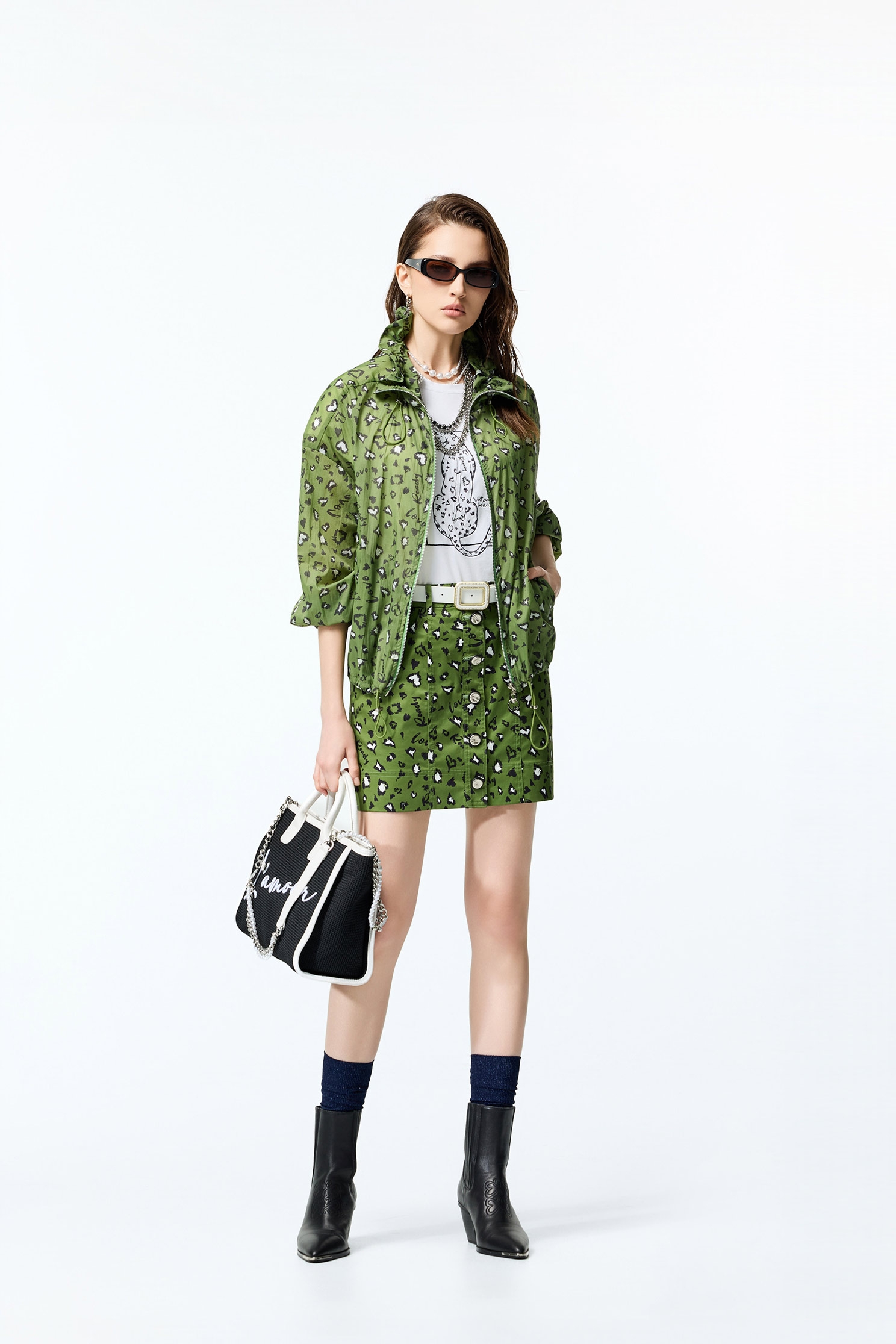 Leopard Print Green SkirtLeopard Print Green Skirt,co-ord sets,Mini skirts,Season (AW) Look