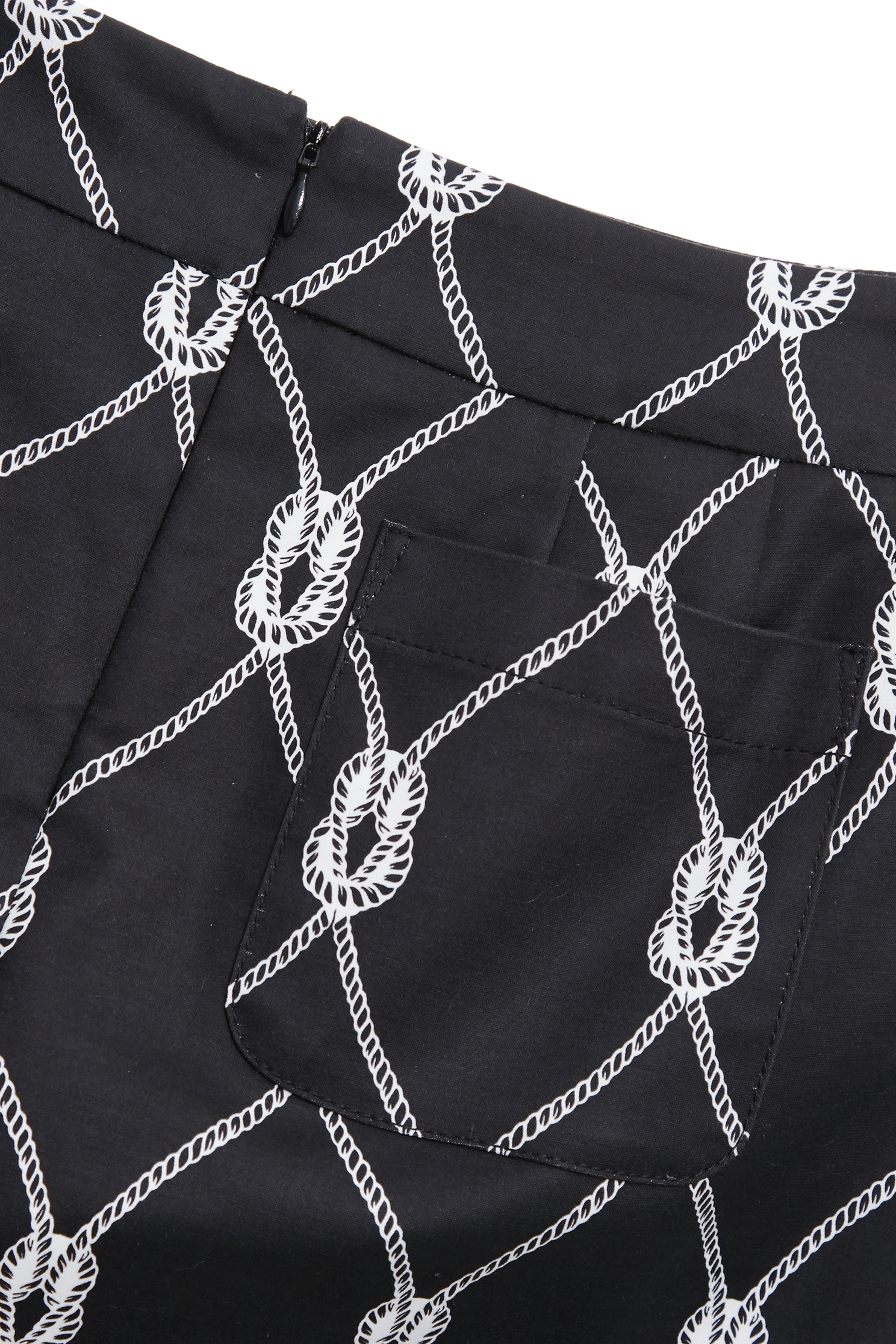 French Rope Graphic Print SkirtFrench Rope Graphic Print Skirt,Season (SS) Look,Mini skirts
