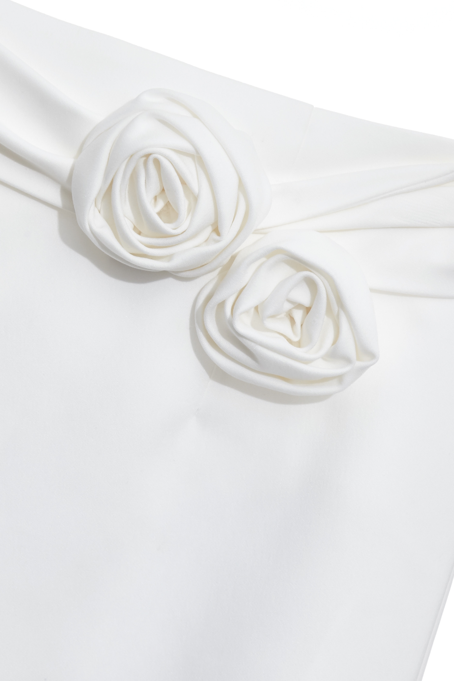 Rose Detail Minimalist Pencil SkirtRose Detail Minimalist Pencil Skirt,Season (SS) Look,White skirts,Midi skirts