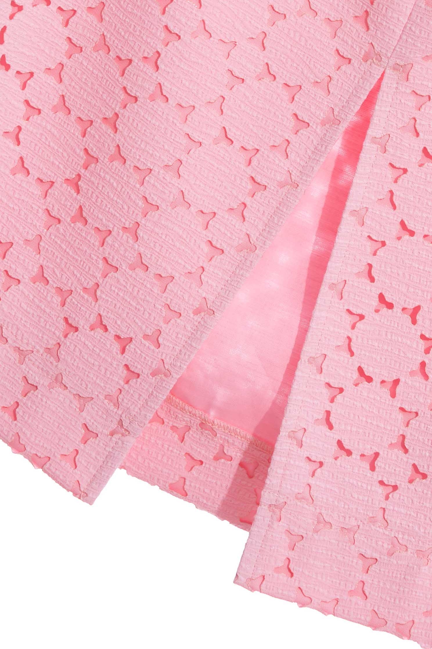 Cut-Out Lace Pink Pencil SkirtLong skirt with cutwork embroidery,Season (SS) Look,Pencil skirts,Valentine,Belts,Midi skirts