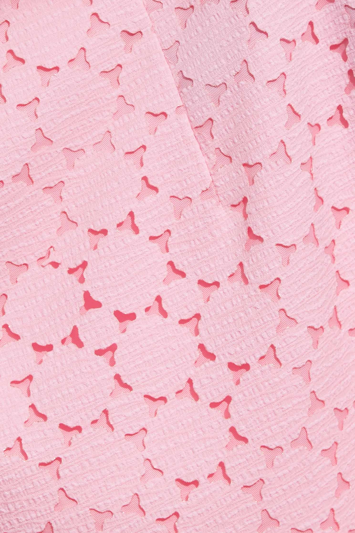 Cut-Out Lace Pink Pencil SkirtLong skirt with cutwork embroidery,Season (SS) Look,Pencil skirts,Valentine,Belts,Midi skirts