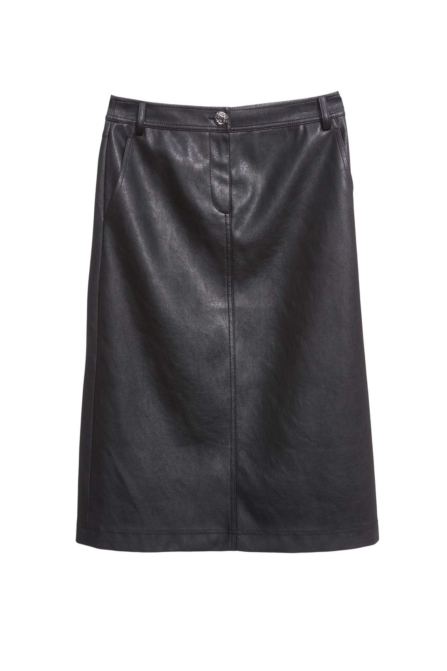PU A-line SkirtPU A-line Skirt,Leather,Season (AW) Look,Midi skirts,Black skirts