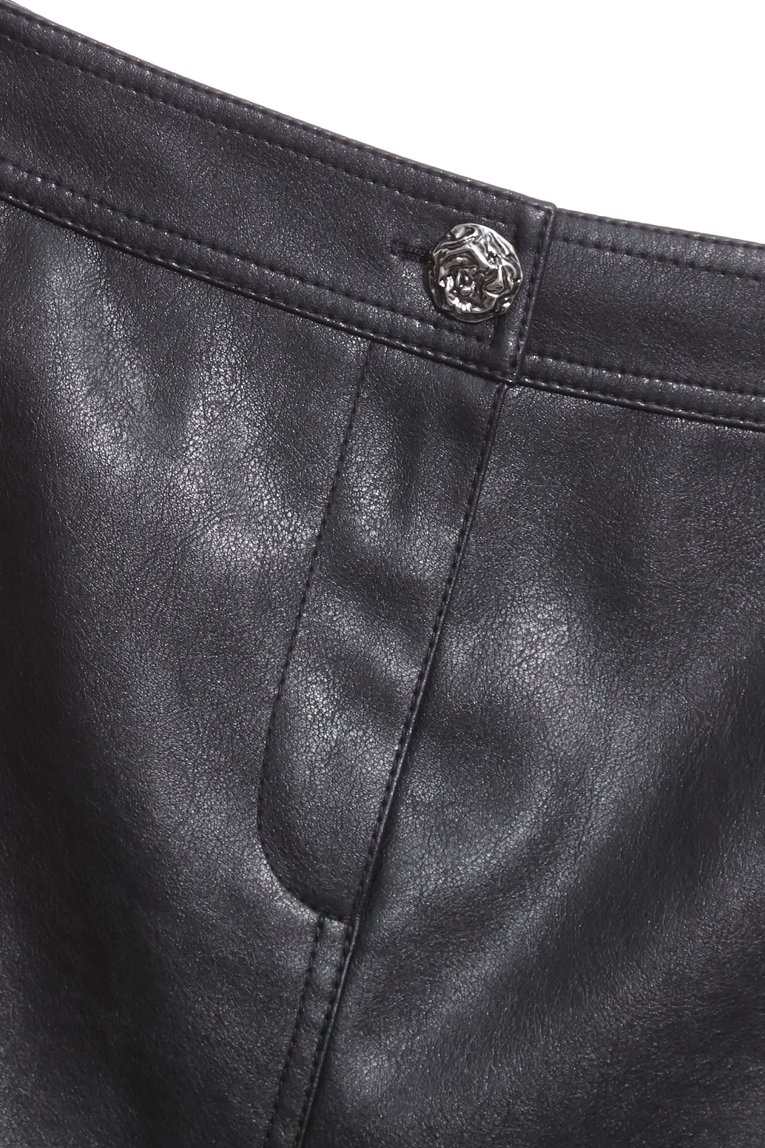 PU A-line SkirtPU A-line Skirt,Leather,Season (AW) Look,Midi skirts,Black skirts