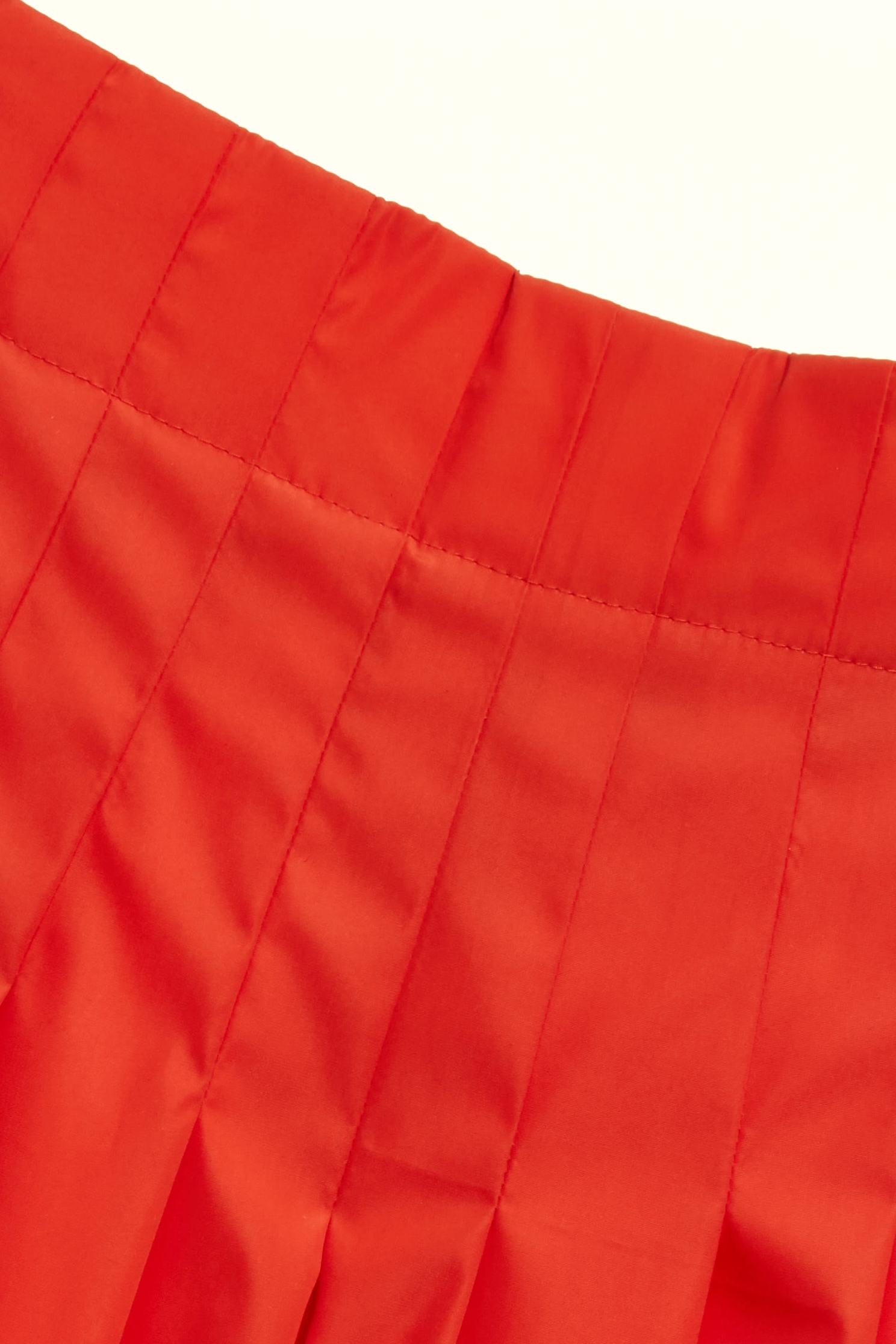 Reddish Orange Pleated SkirtReddish Orange Pleated Skirt,Season (AW) Look,Midi skirts