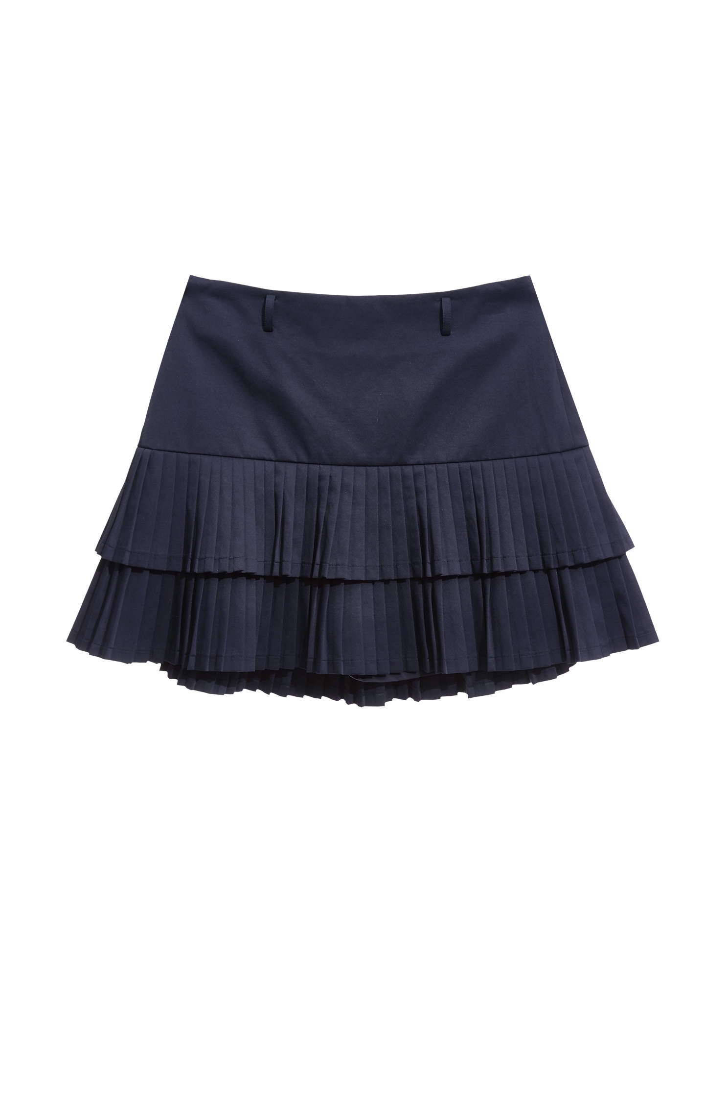 Navy Pleated Layered SkirtNavy Pleated Layered Skirt,Pleated skirts,Season (AW) Look