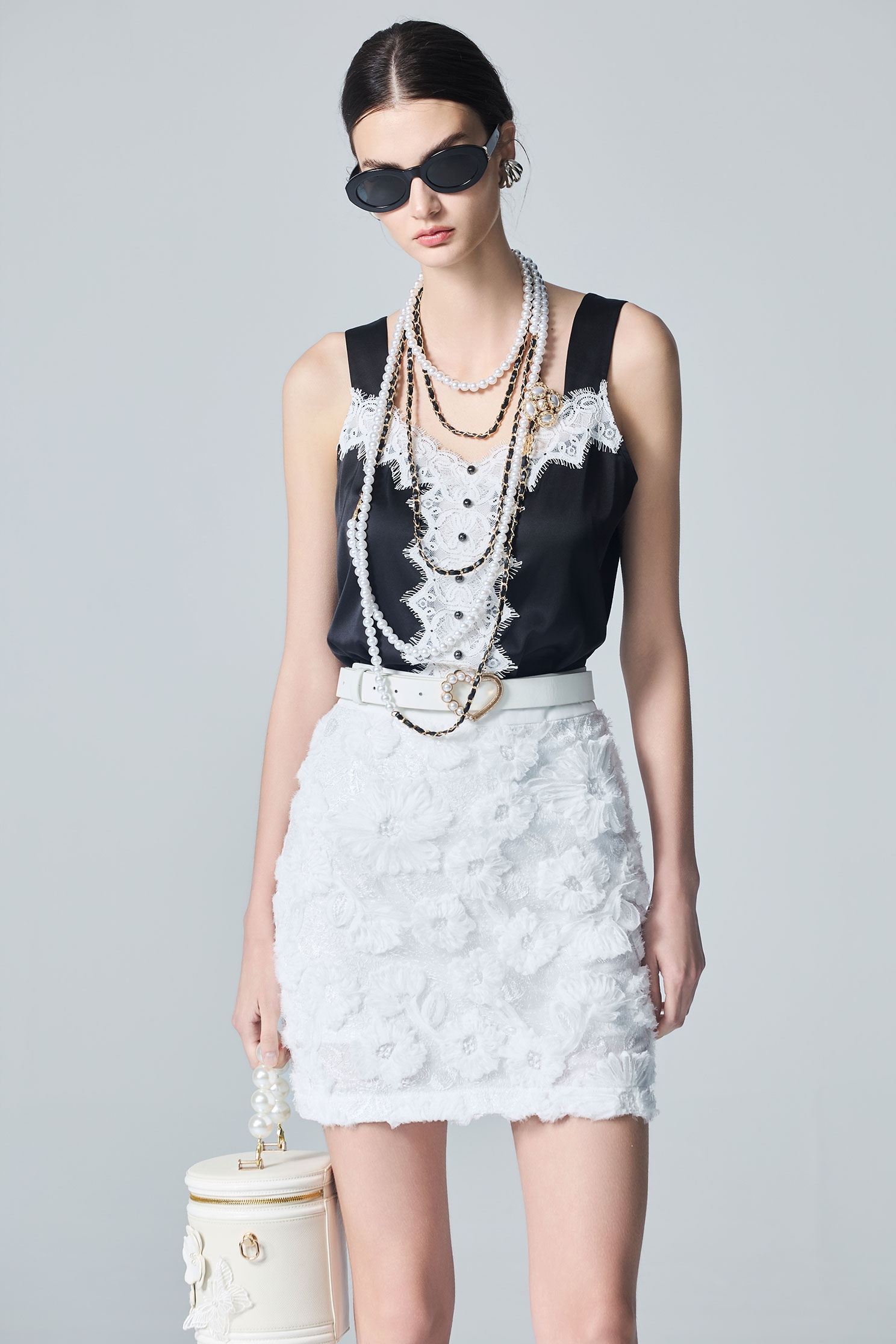 Floral Lace Mesh Short SkirtFloral Lace Mesh Short Skirt,White skirts,Mini skirts,Season (AW) Look,Lace