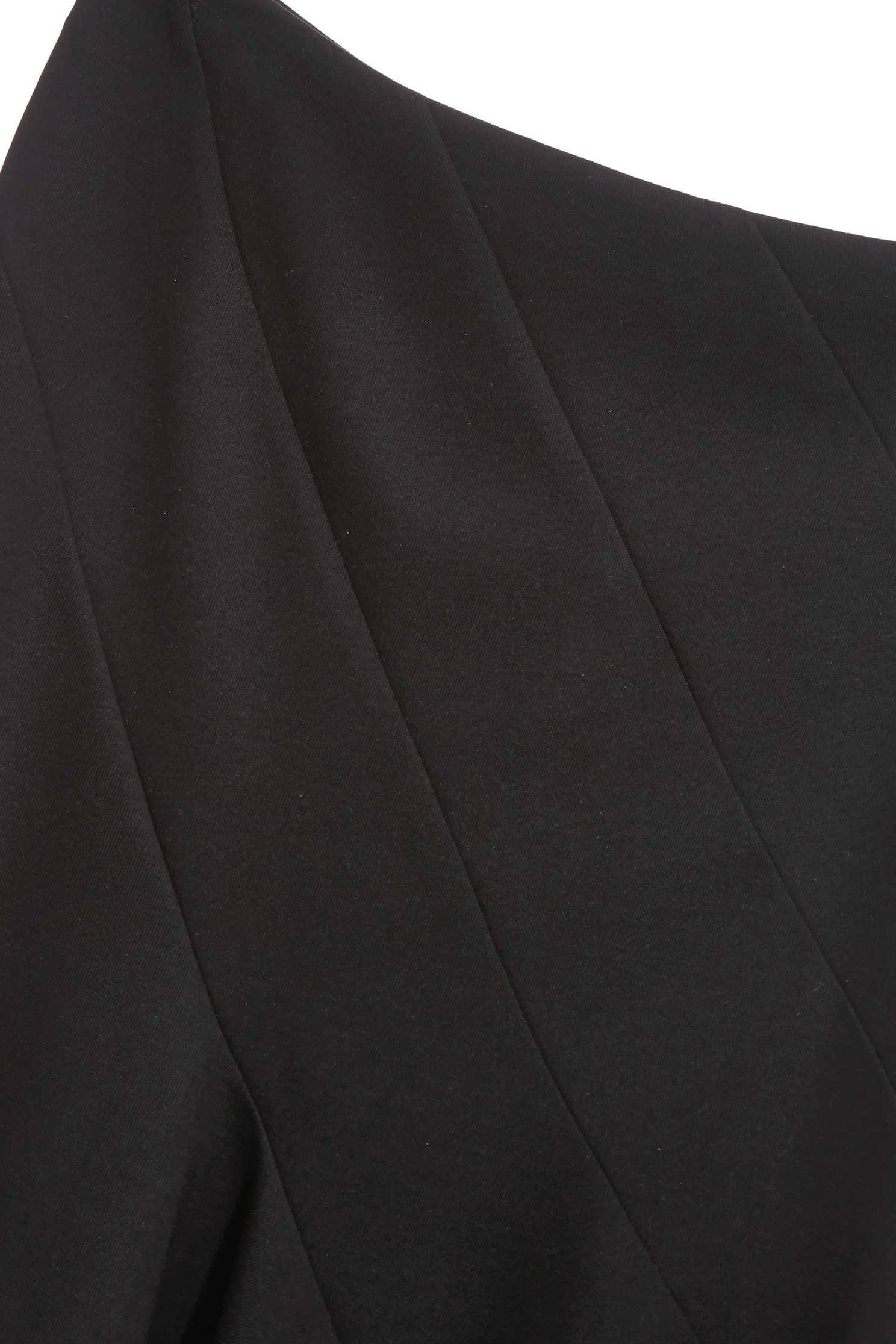 Wavy Hem Asymmetric Midi SkirtWavy Hem Asymmetric Midi Skirt,Season (AW) Look,Knitted,Black skirts