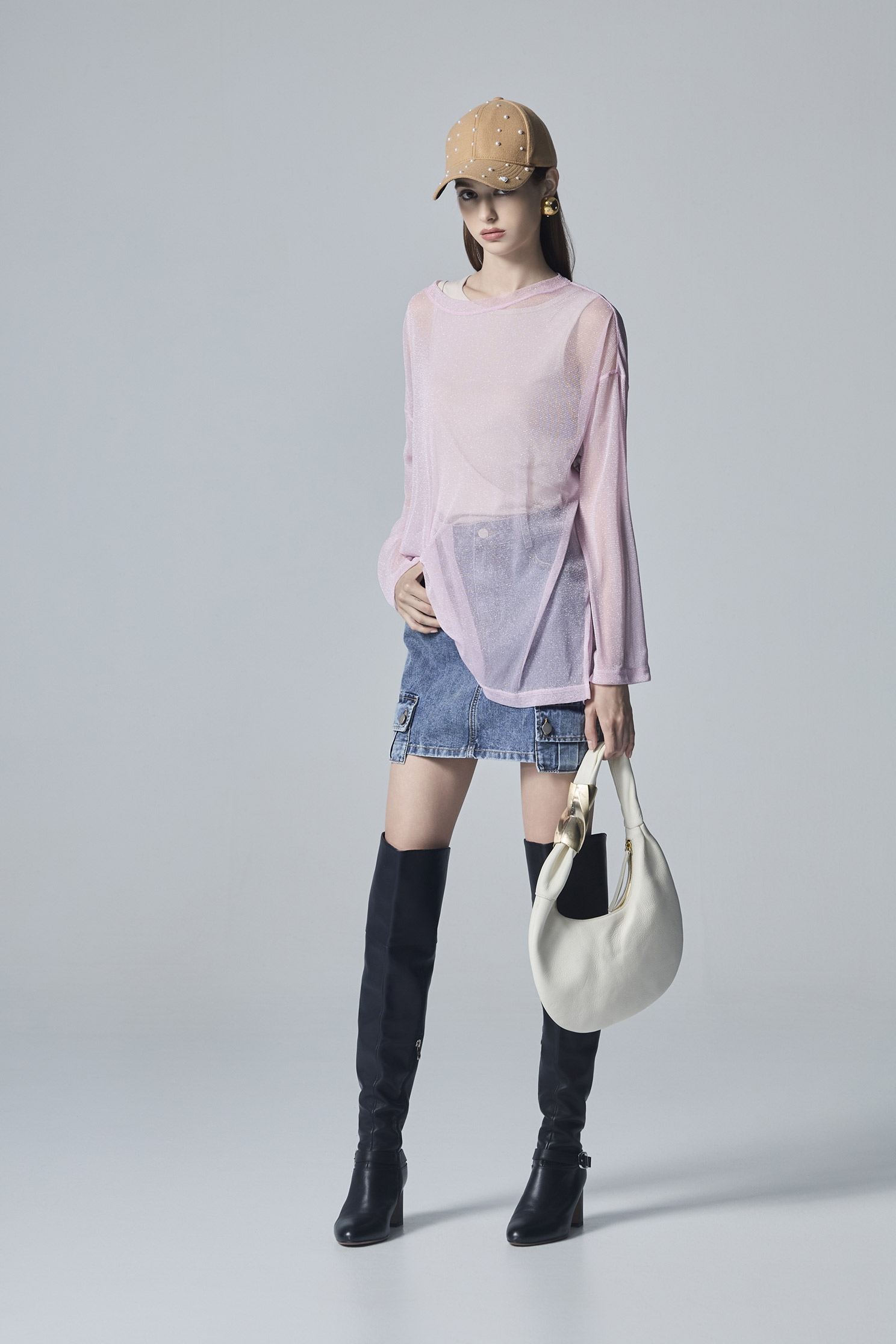 Short Denim Cargo Style SkirtShort Denim Cargo Style Skirt,Denim,Denim skirts,Season (AW) Look