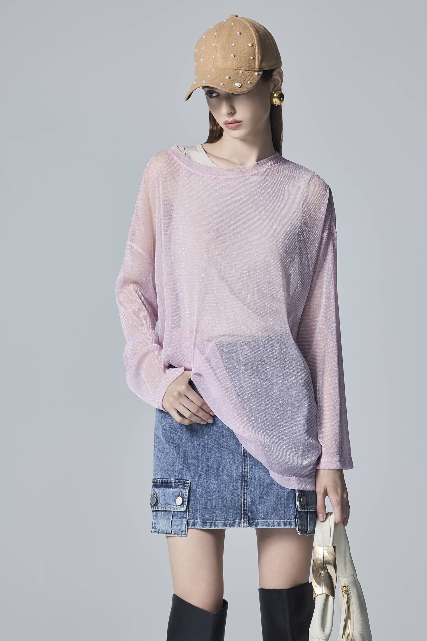 Short Denim Cargo Style SkirtShort Denim Cargo Style Skirt,Denim,Denim skirts,Season (AW) Look
