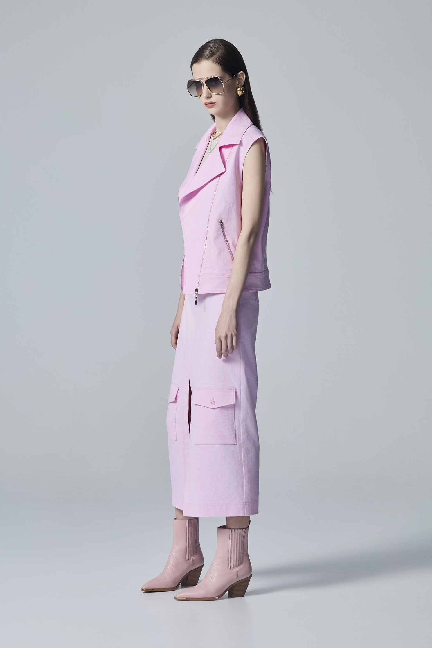 Pink Maxi Denim SkirtPink Maxi Denim Skirt,Denim,Denim skirts,Season (AW) Look,Midi skirts