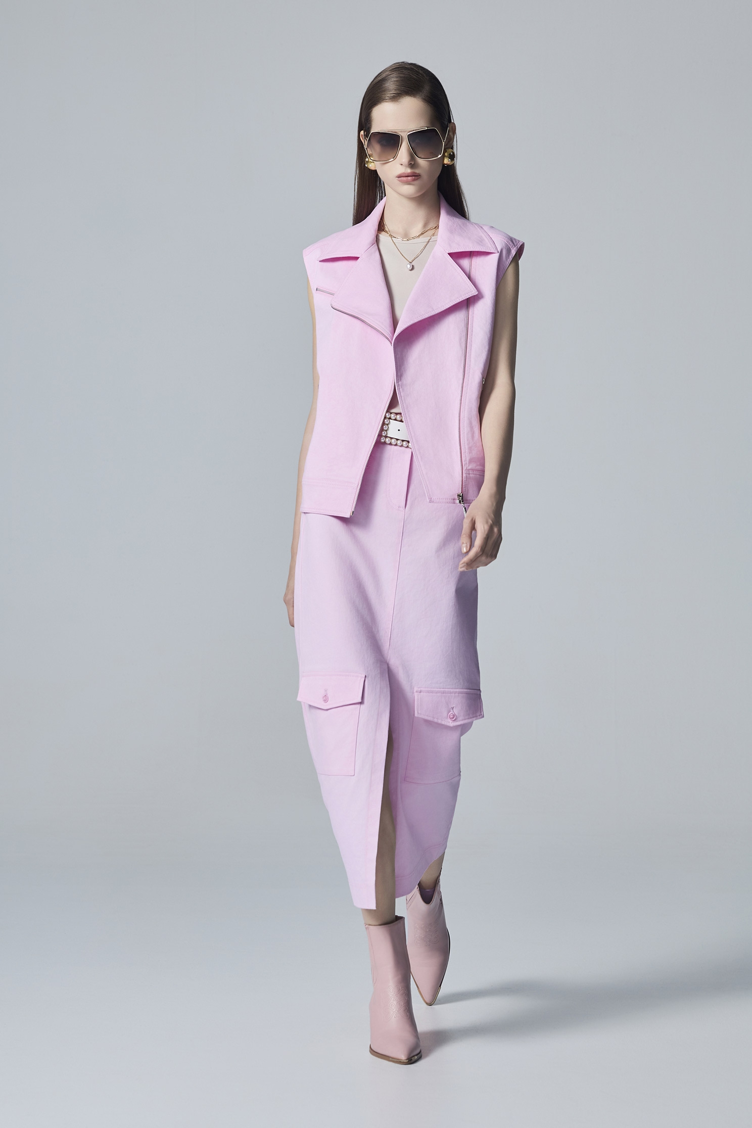 Pink Maxi Denim SkirtPink Maxi Denim Skirt,Denim,Denim skirts,Season (AW) Look,Midi skirts