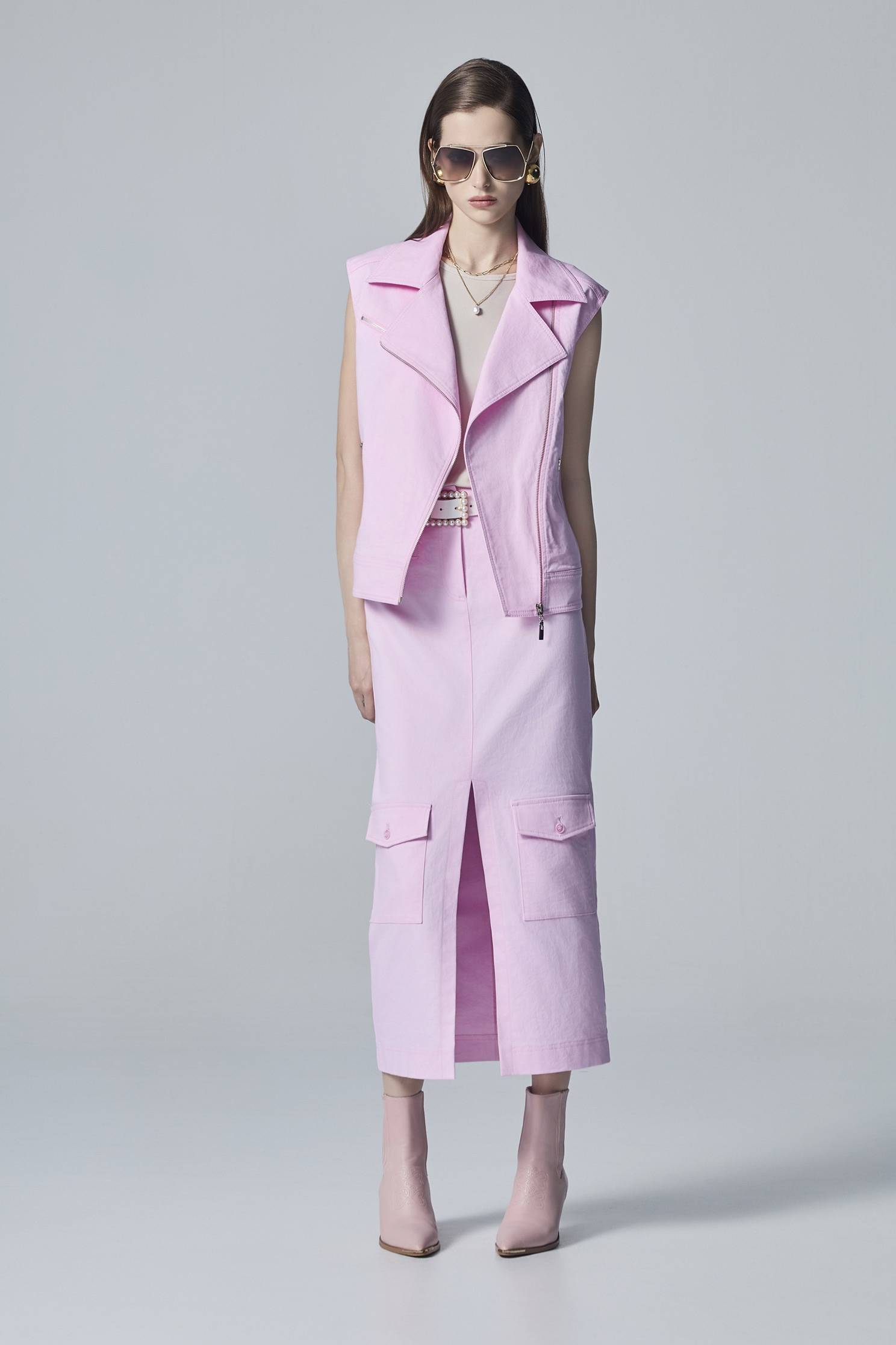 Pink Maxi Denim SkirtPink Maxi Denim Skirt,Denim,Denim skirts,Season (AW) Look,Midi skirts