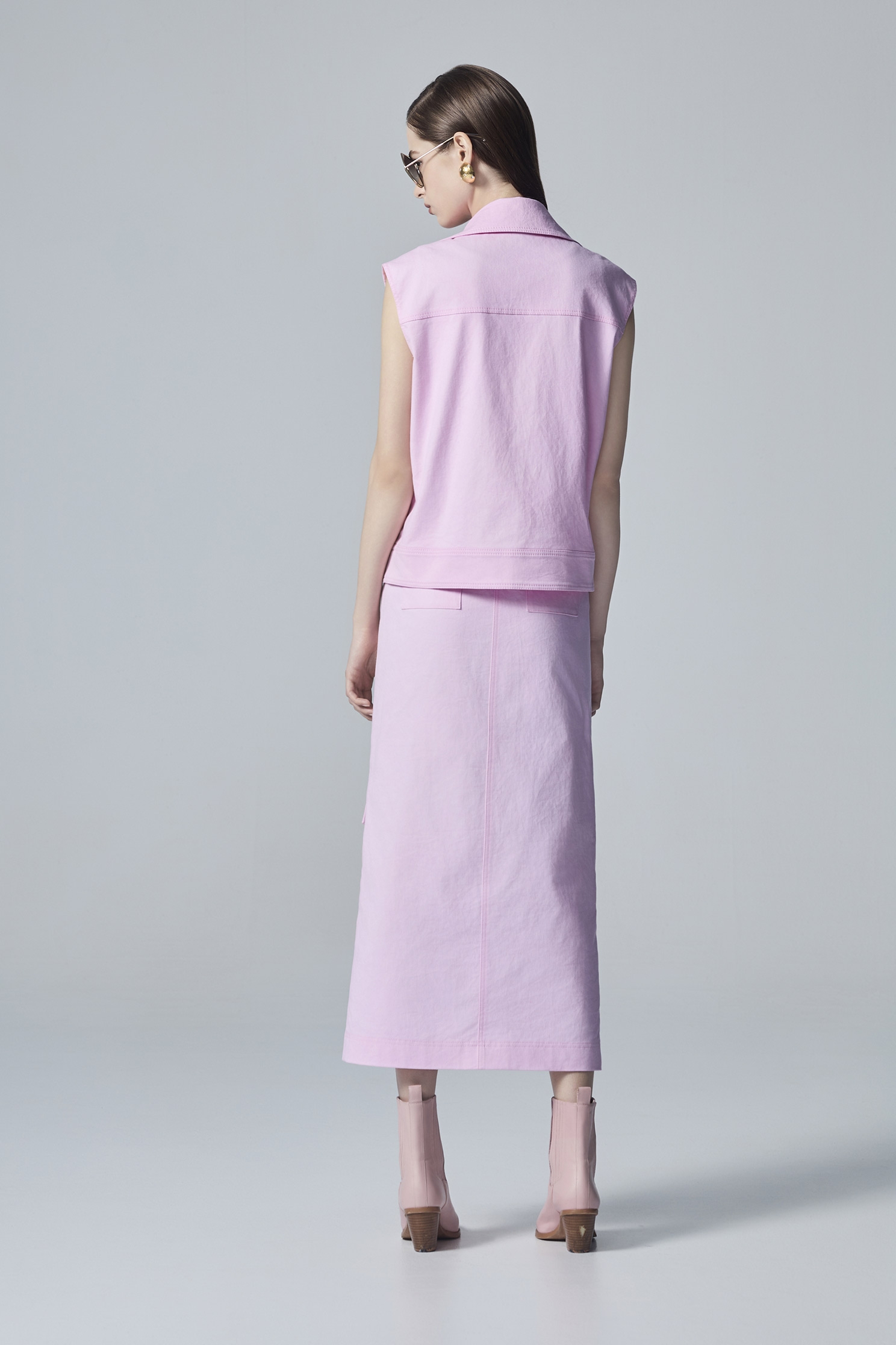 Pink Maxi Denim SkirtPink Maxi Denim Skirt,Denim,Denim skirts,Season (AW) Look,Midi skirts