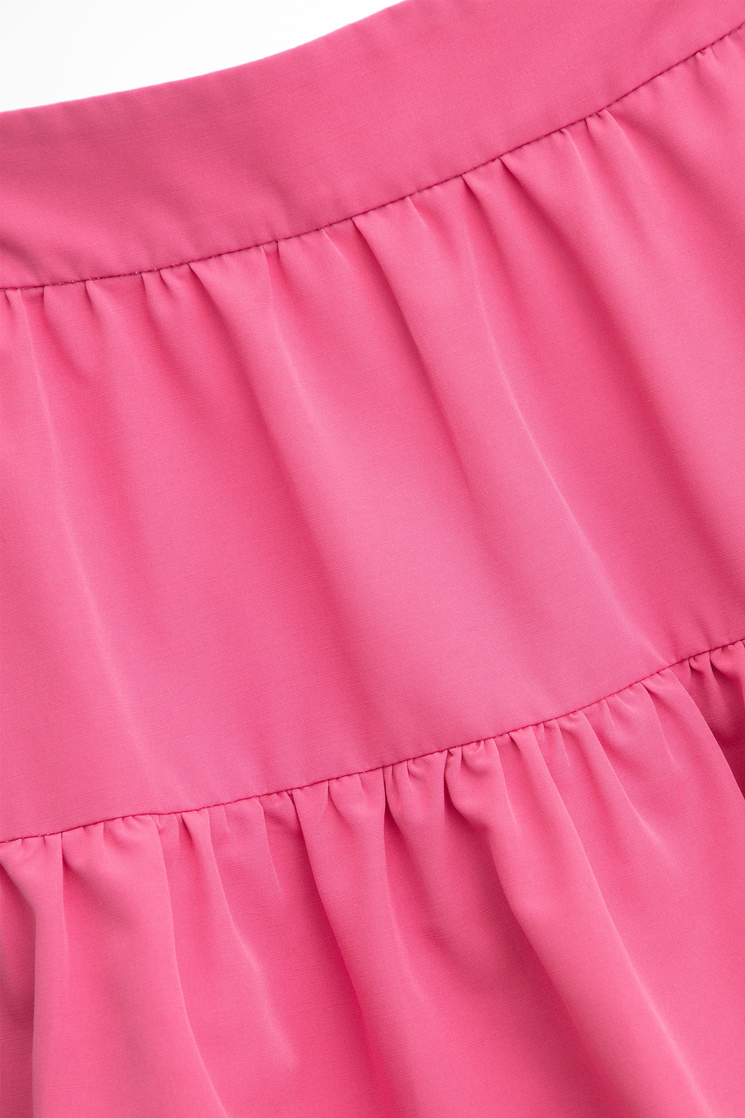 Pink Tiered Midi SkirtPink Tiered Midi Skirt,Season (SS) Look,Layered skirts