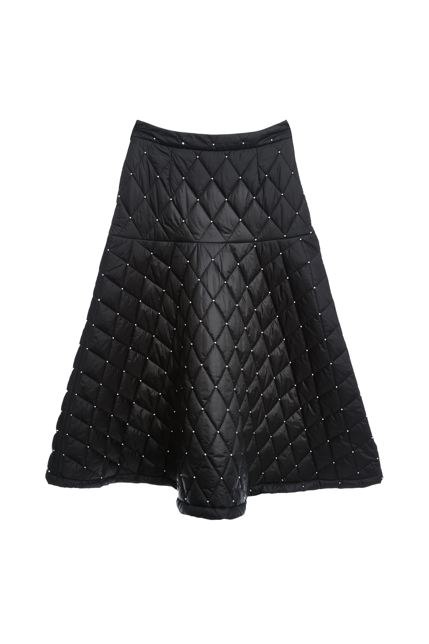 A-line Pearl Detail Quilted Maxi SkirtA-line Pearl Detail Quilted Maxi Skirt,Season (AW) Look,Midi skirts