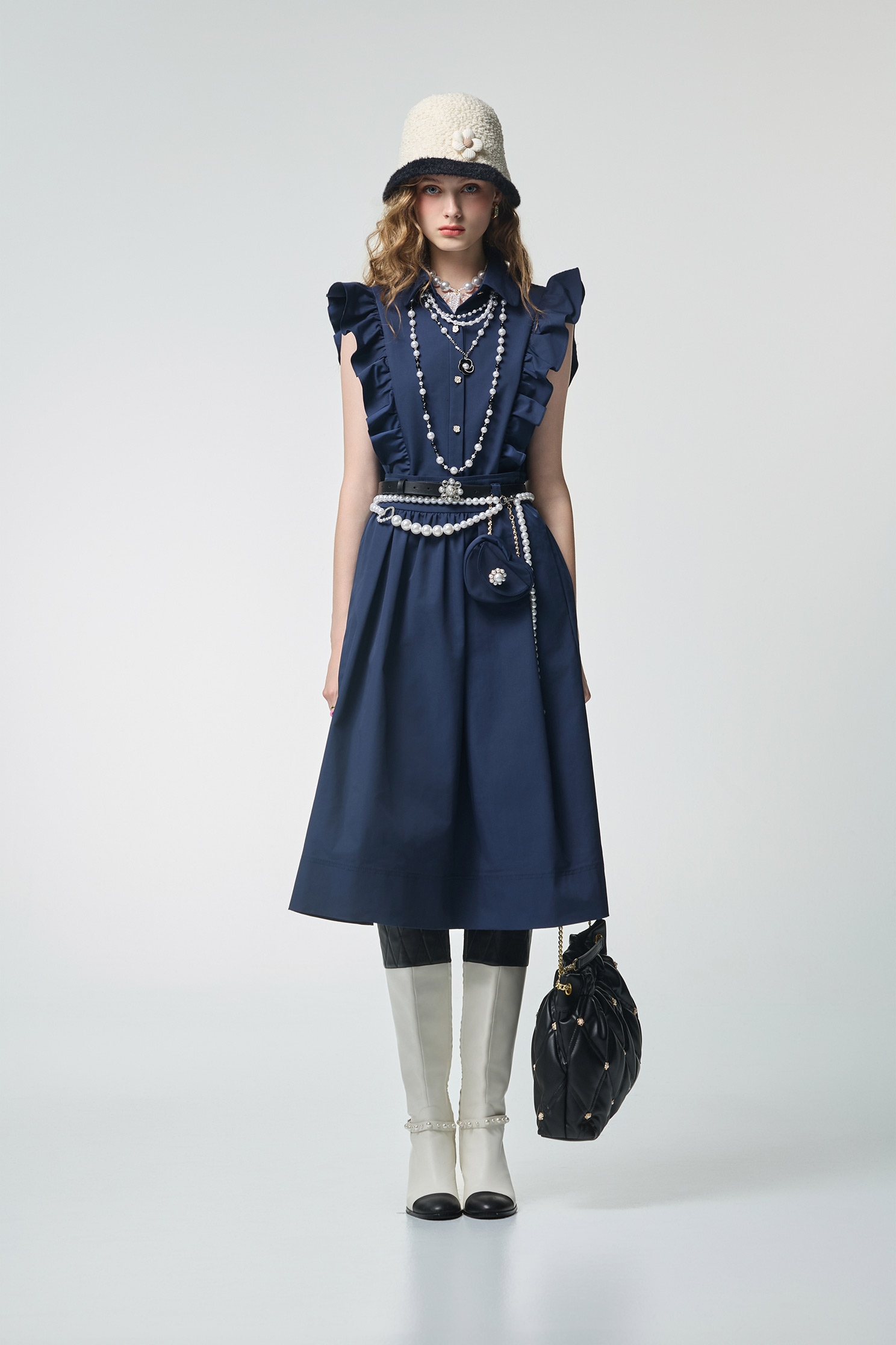 Mini Pouch Navy Midi SkirtMini Pouch Navy Midi Skirt,Season (AW) Look,Tutu skirts