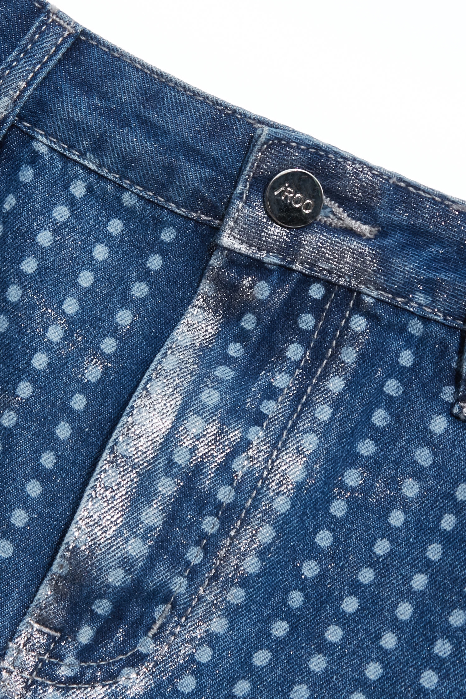 Metallic Sheen Dotted Denim SkirtMetallic Sheen Dotted Denim Skirt,Denim,co-ord sets,Denim,Denim mini skirts,Denim skirts,Jeans,Mini skirts,Season (AW) Look