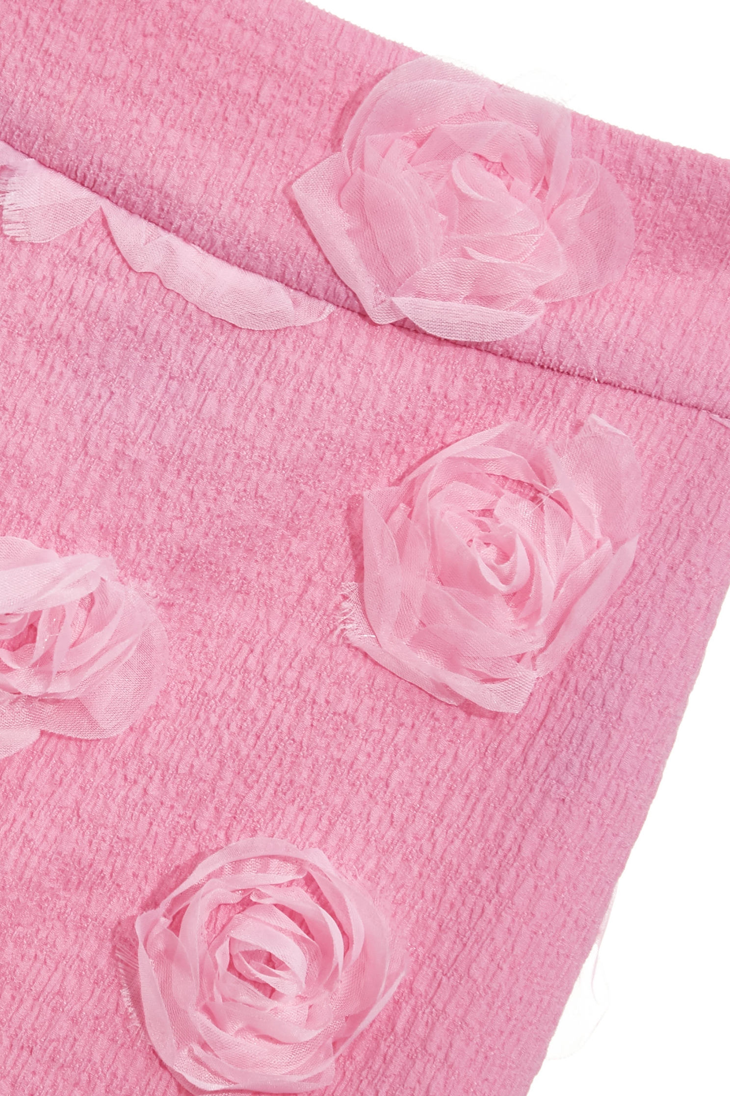 3-D Rose Detail Pink Skirt3-D Rose Detail Pink Skirt,Mini skirts,Season (AW) Look