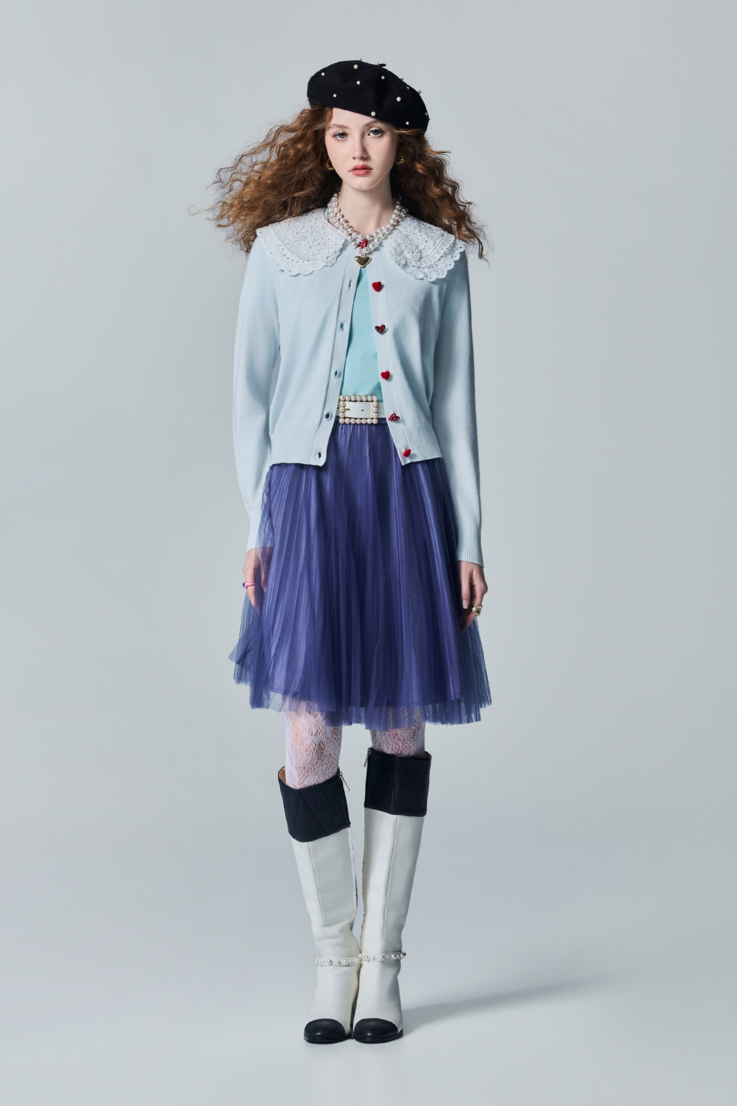 Blue Mesh Midi SkirtBlue Mesh Midi Skirt,Season (AW) Look,Midi skirts