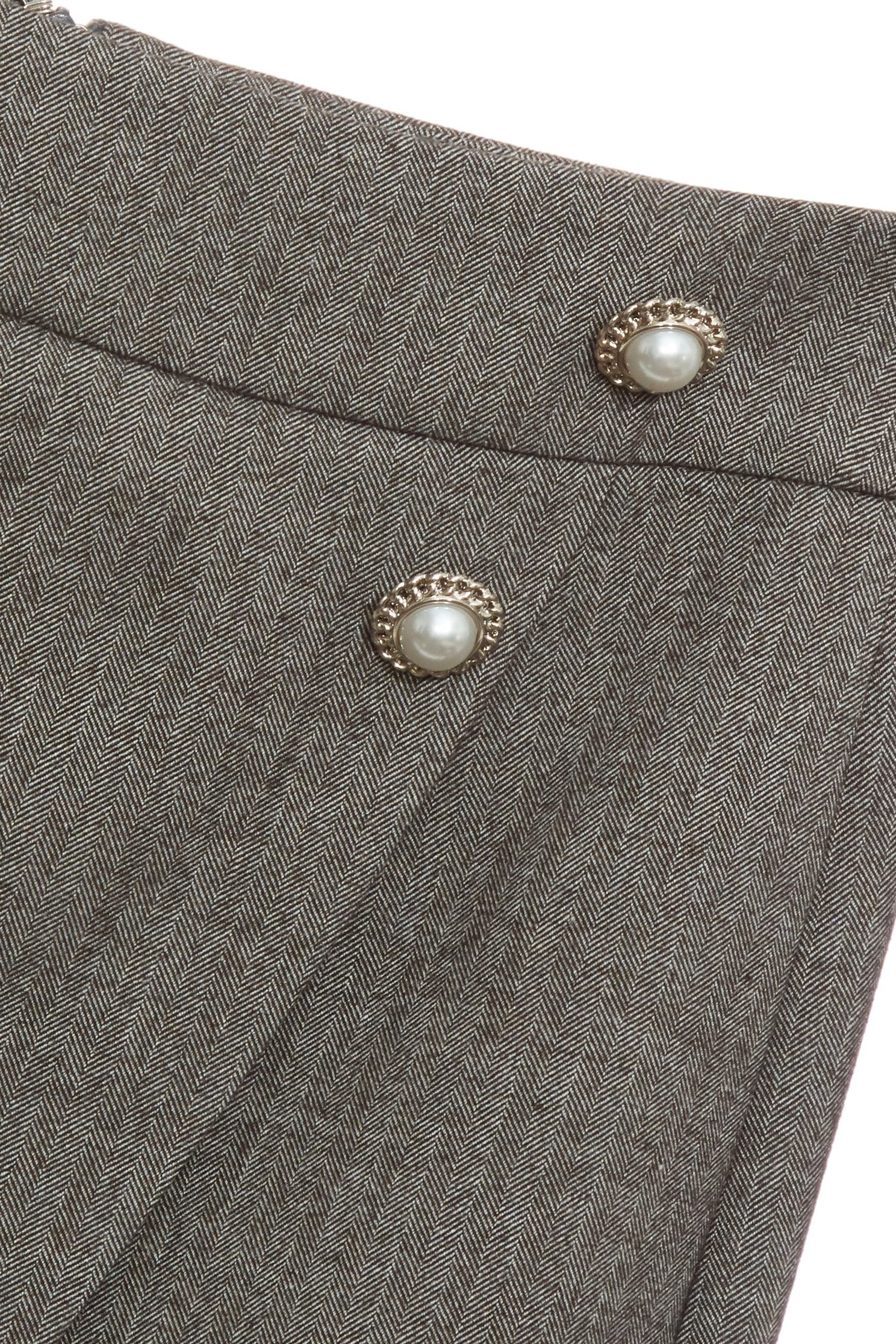 Grey Overlap Slit Pencil SkirtGrey Overlap Slit Pencil Skirt,Season (SS) Look,Midi skirts