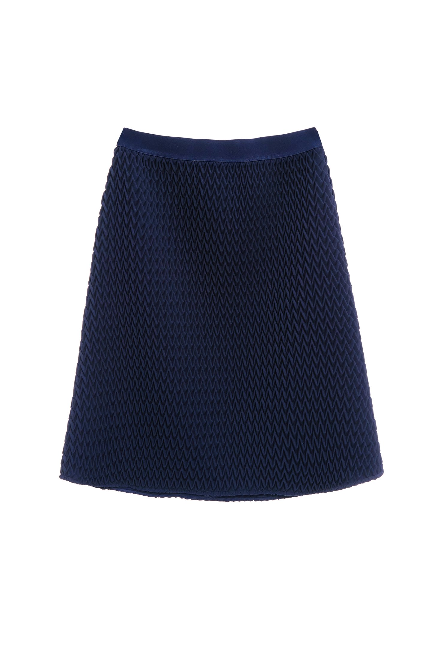 Navy A-line Texture Pleats SkirtNavy A-line Texture Pleats Skirt,A-Line skirts,Season (AW) Look