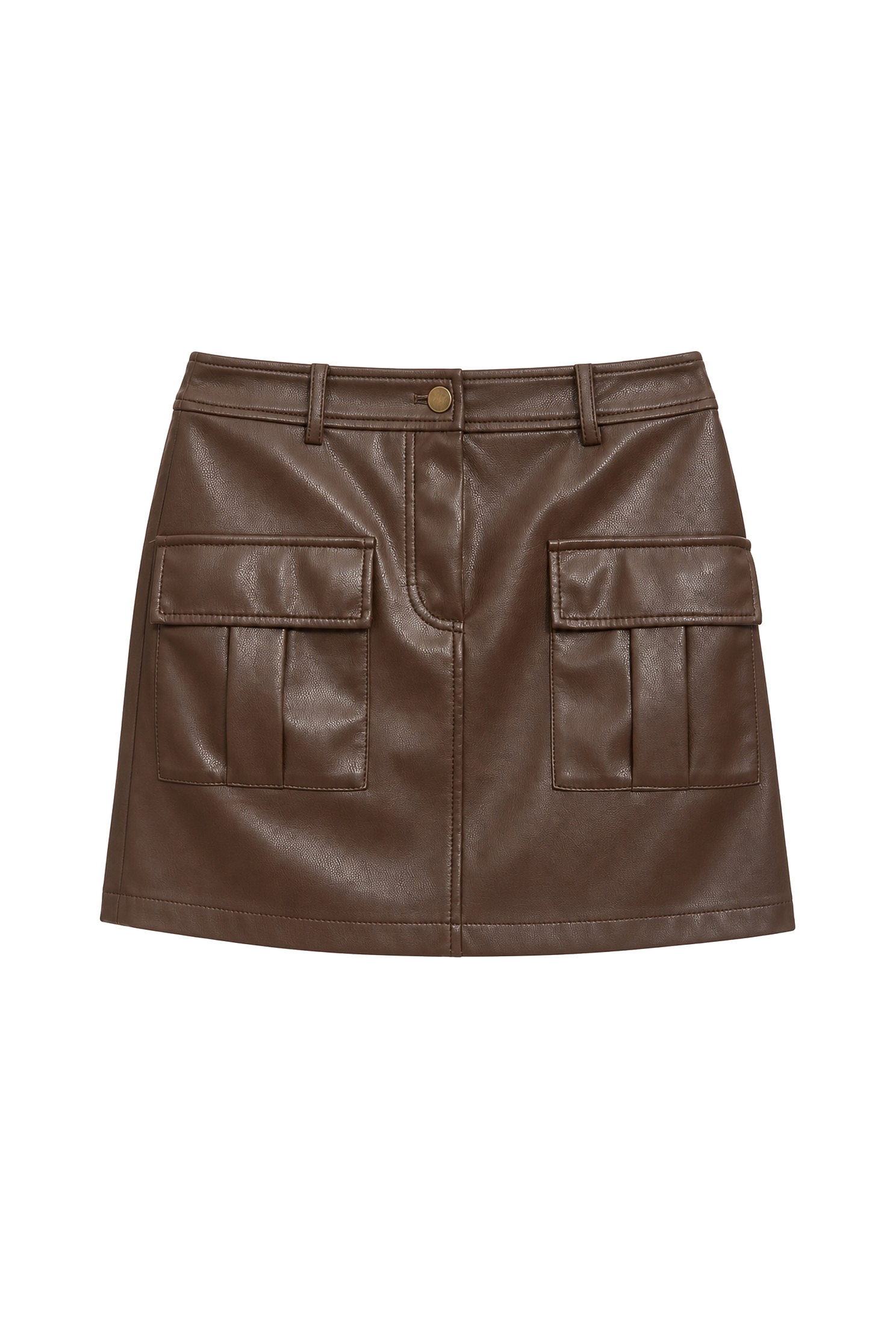 PU Coco Brown Mini SkirtPU Coco Brown Mini Skirt,Leather,Mini skirts,Season (AW) Look