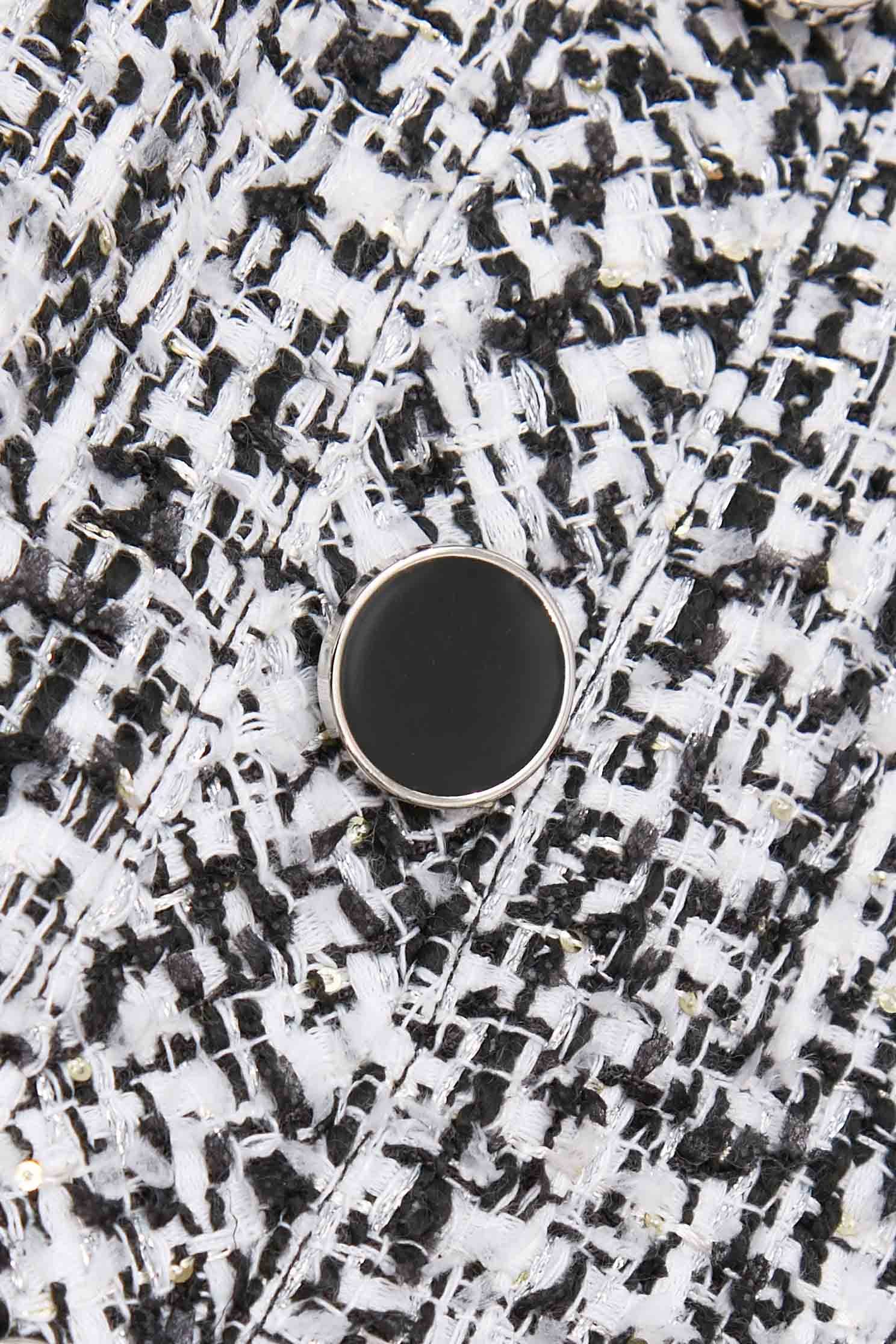 Fitted Tweed Mini SkirtSequin classic tweed A-line skirt,Queen,Party Looks,Mini skirts,Season (AW) Look