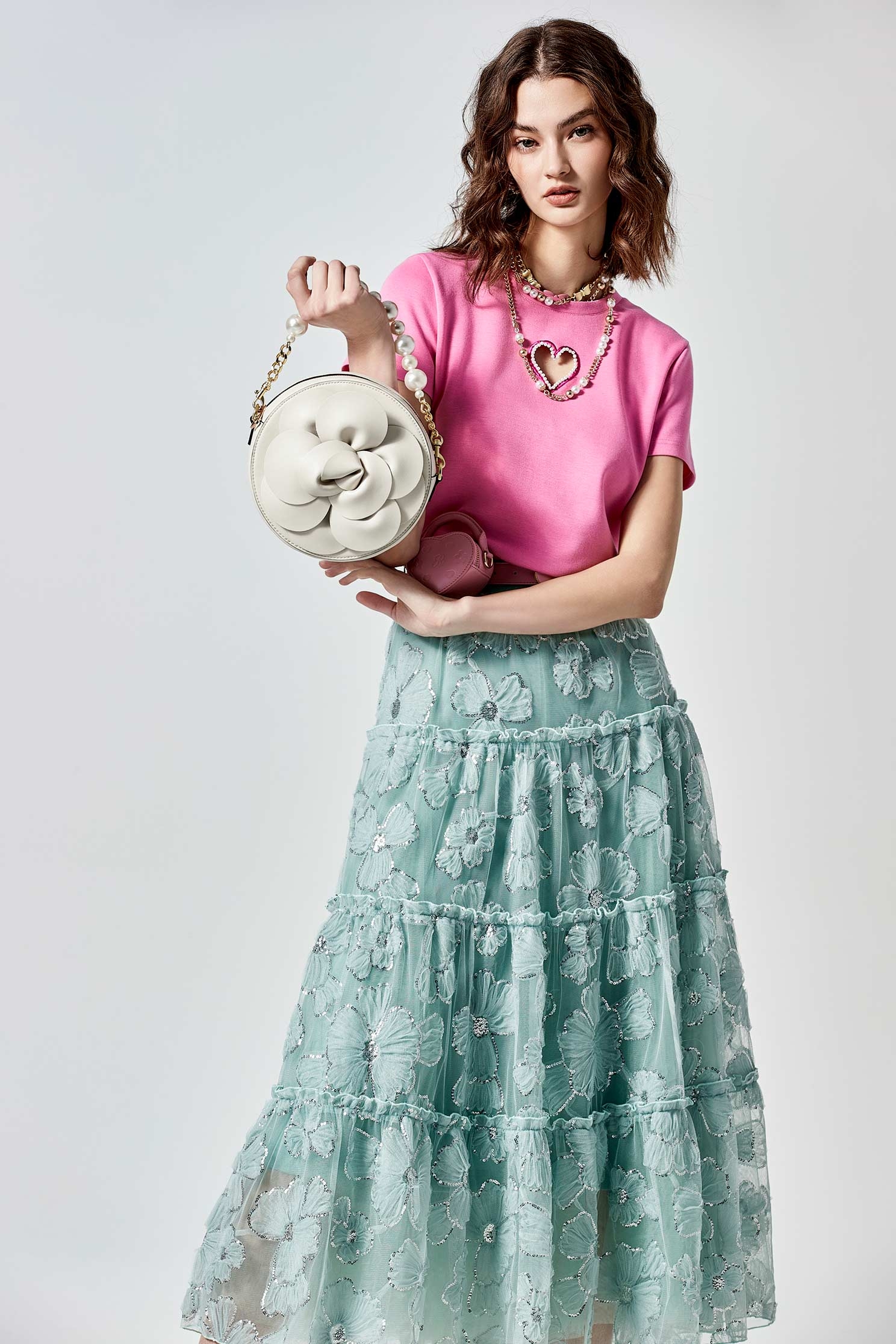 Floral Mesh Sequin Maxi SkirtFloral Mesh Sequin Maxi Skirt,Embroidered,Mesh fabric,Tutu skirts,Midi skirts