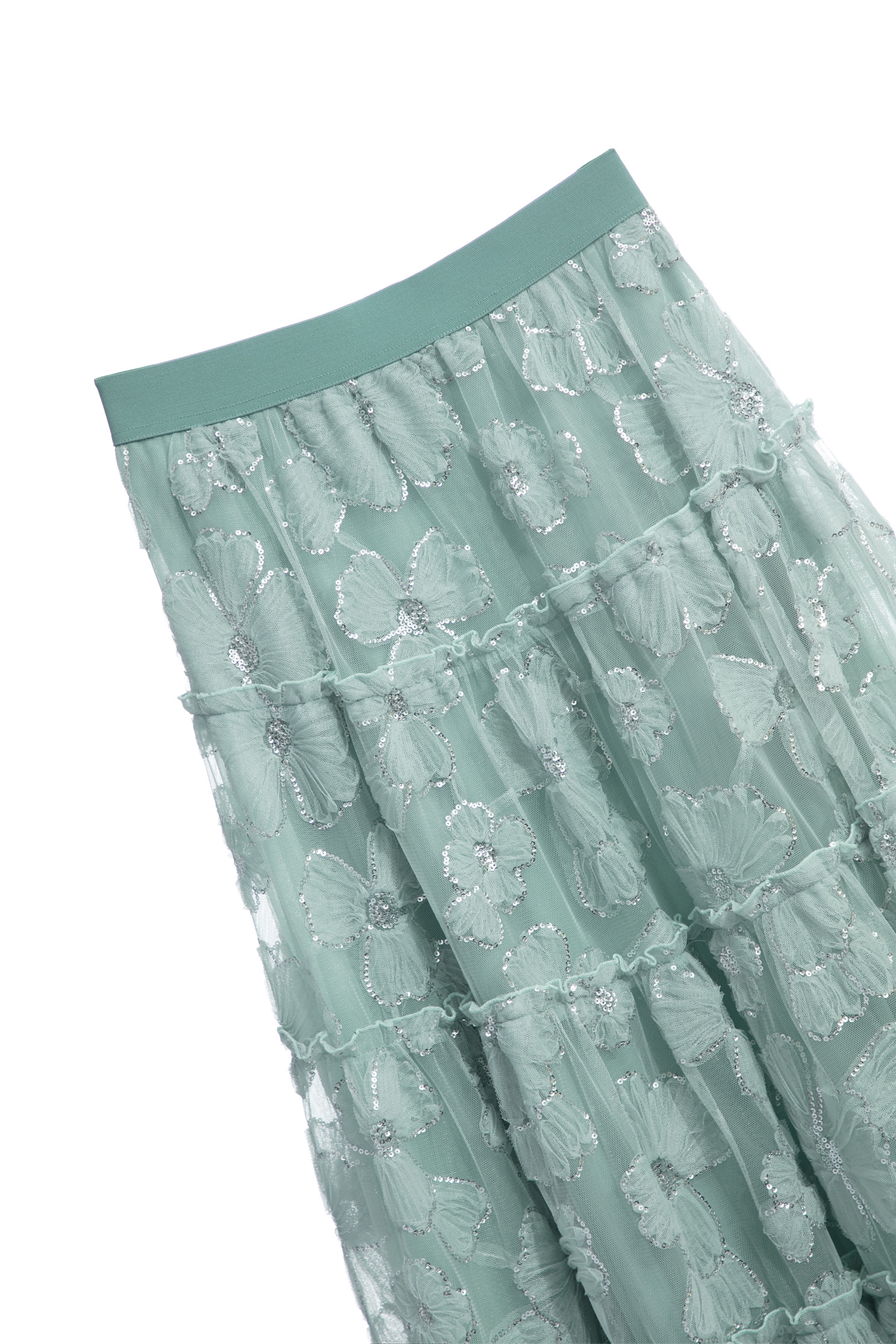 Floral Mesh Sequin Maxi SkirtFloral Mesh Sequin Maxi Skirt,Embroidered,Mesh fabric,Tutu skirts,Midi skirts